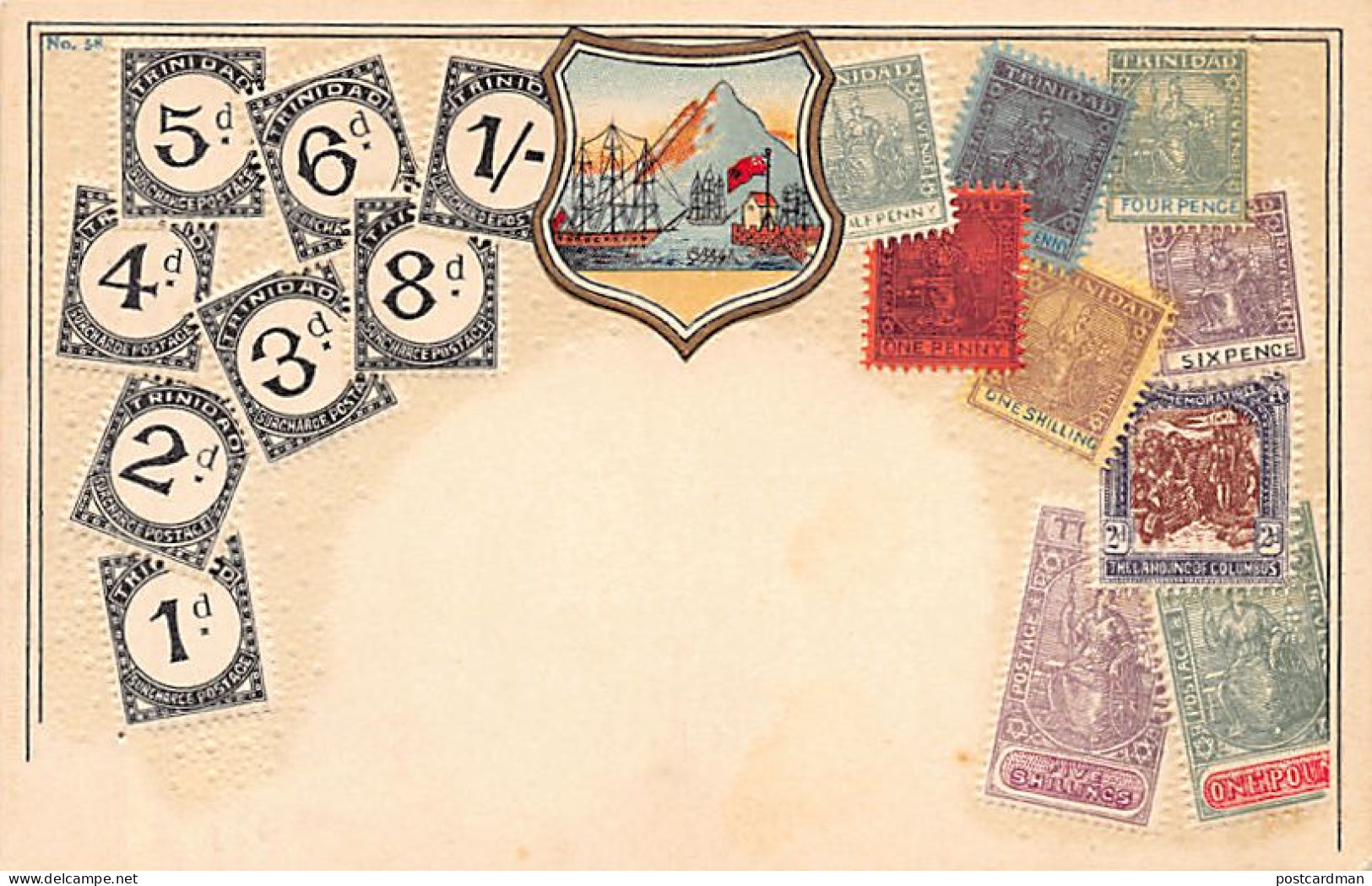 Trinidad - Stamps Of Trinidad - Philatelic Postcard - Publ. O. Zieher  - Trinidad