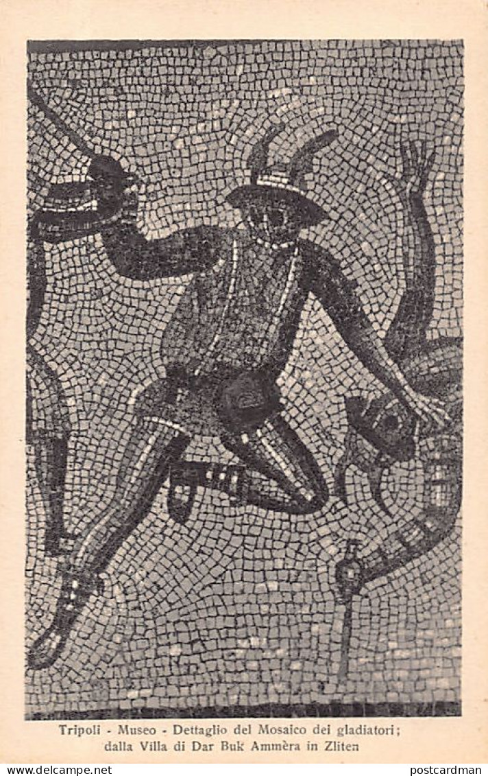 Libya - TRIPOLI - Museum - Detail Of The Gladiator Mosaic - Libye