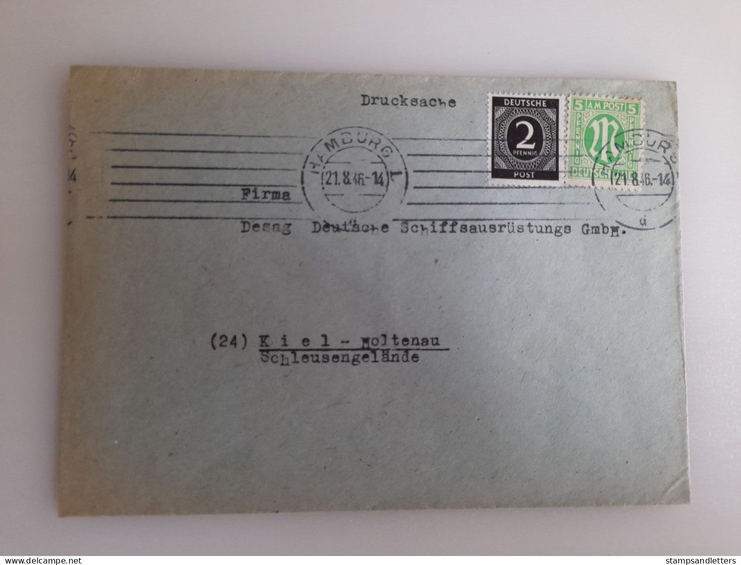 1946. Hamburg To Kiel. - Lettres & Documents
