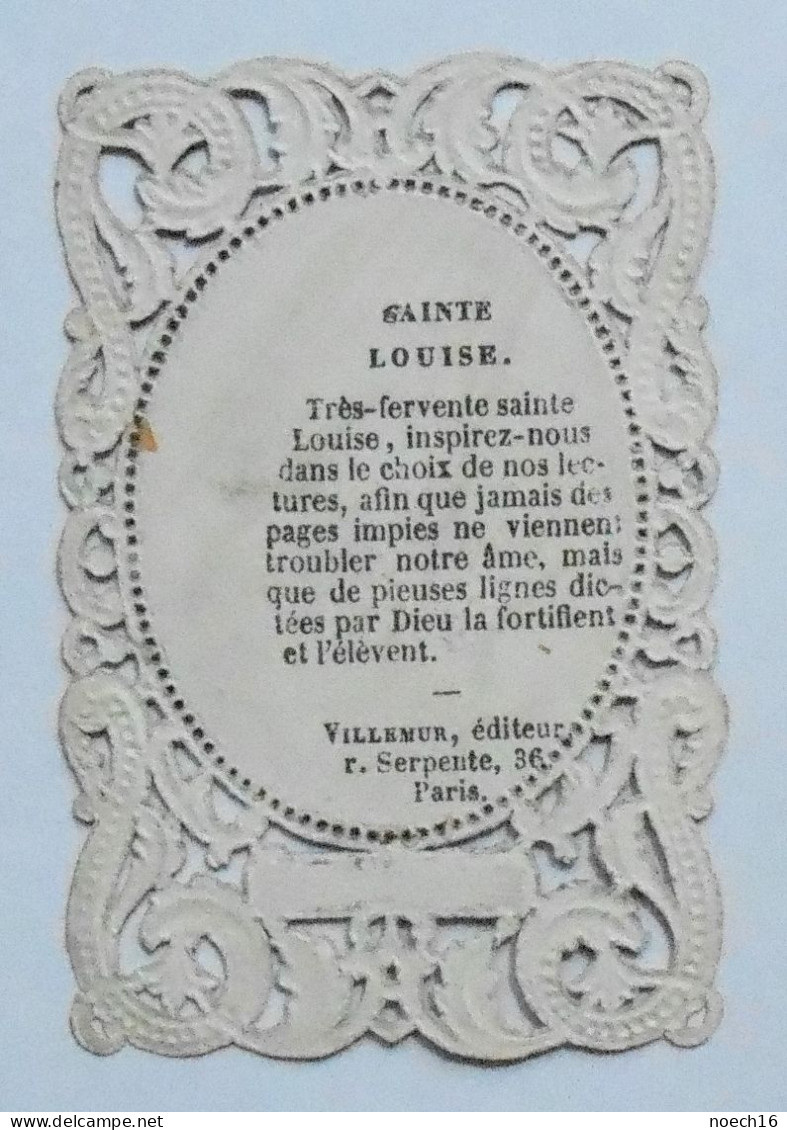 Image Dentelle. Sainte Louise. Edit. Villemur, Paris - Andachtsbilder