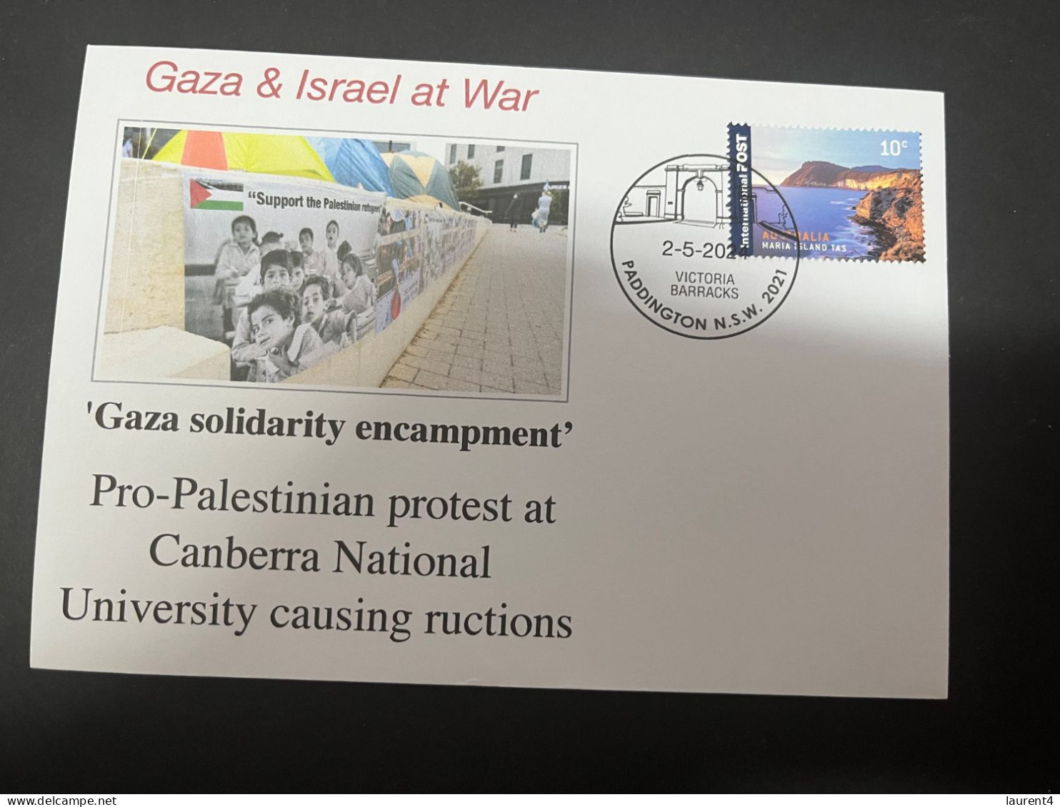4-5-2024 (4 Z 7) GAZA War - Gaza Solidarity Encampment At Canberra National University - ACT - Militaria