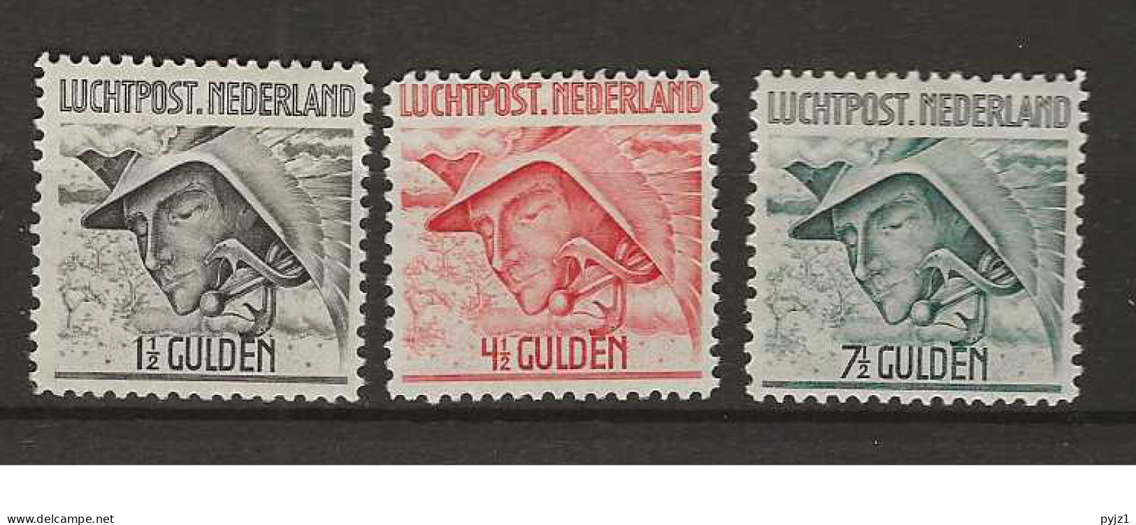 1929 MH/*  Nederland, NVPH LP6-8 - Luchtpost