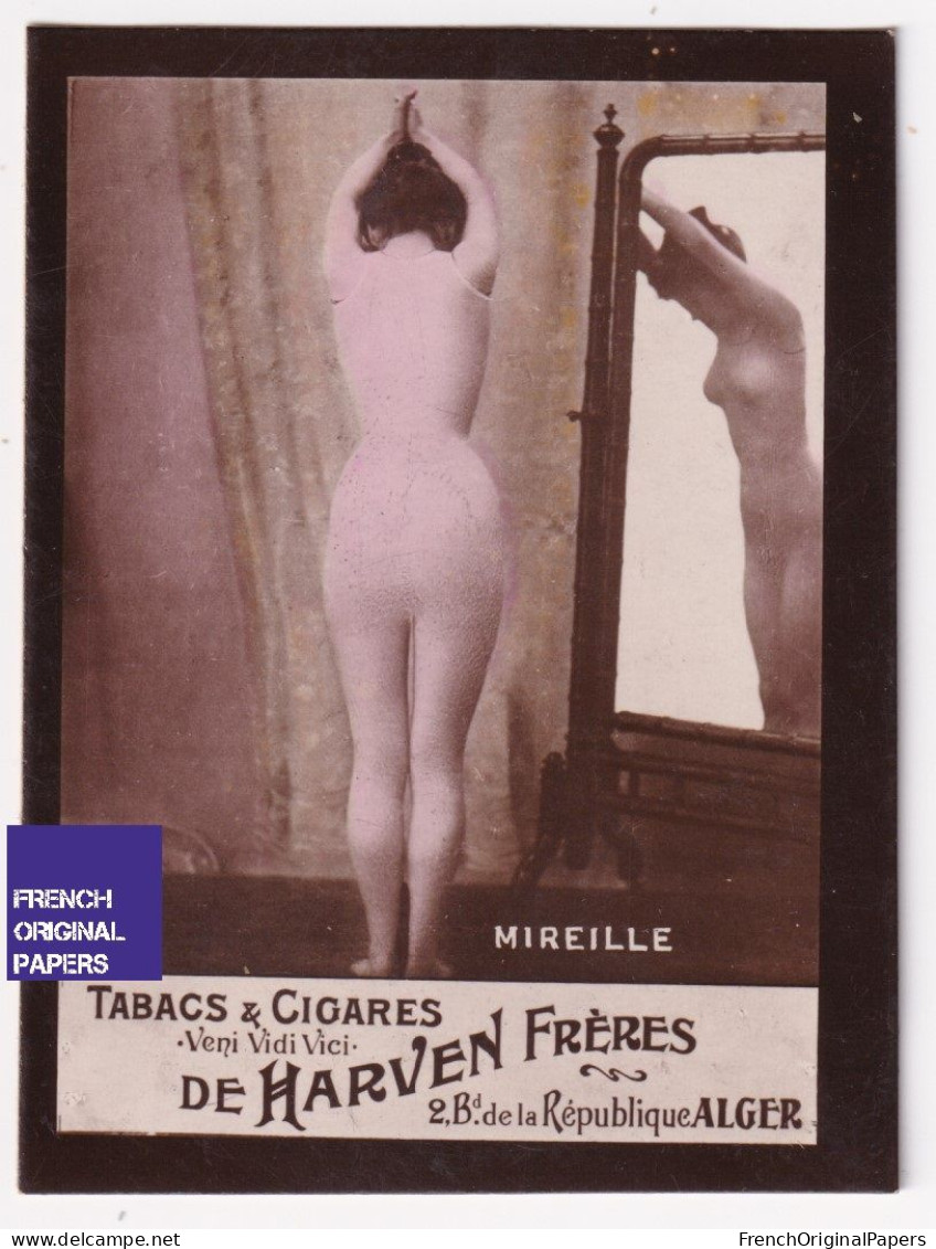 Mireille - Cigarettes De Harven 1910 Photo Femme Sexy Lady Pin-up Woman Nue Nude Nu Seins Nus Vintage Alger A62-9 - Andere Merken