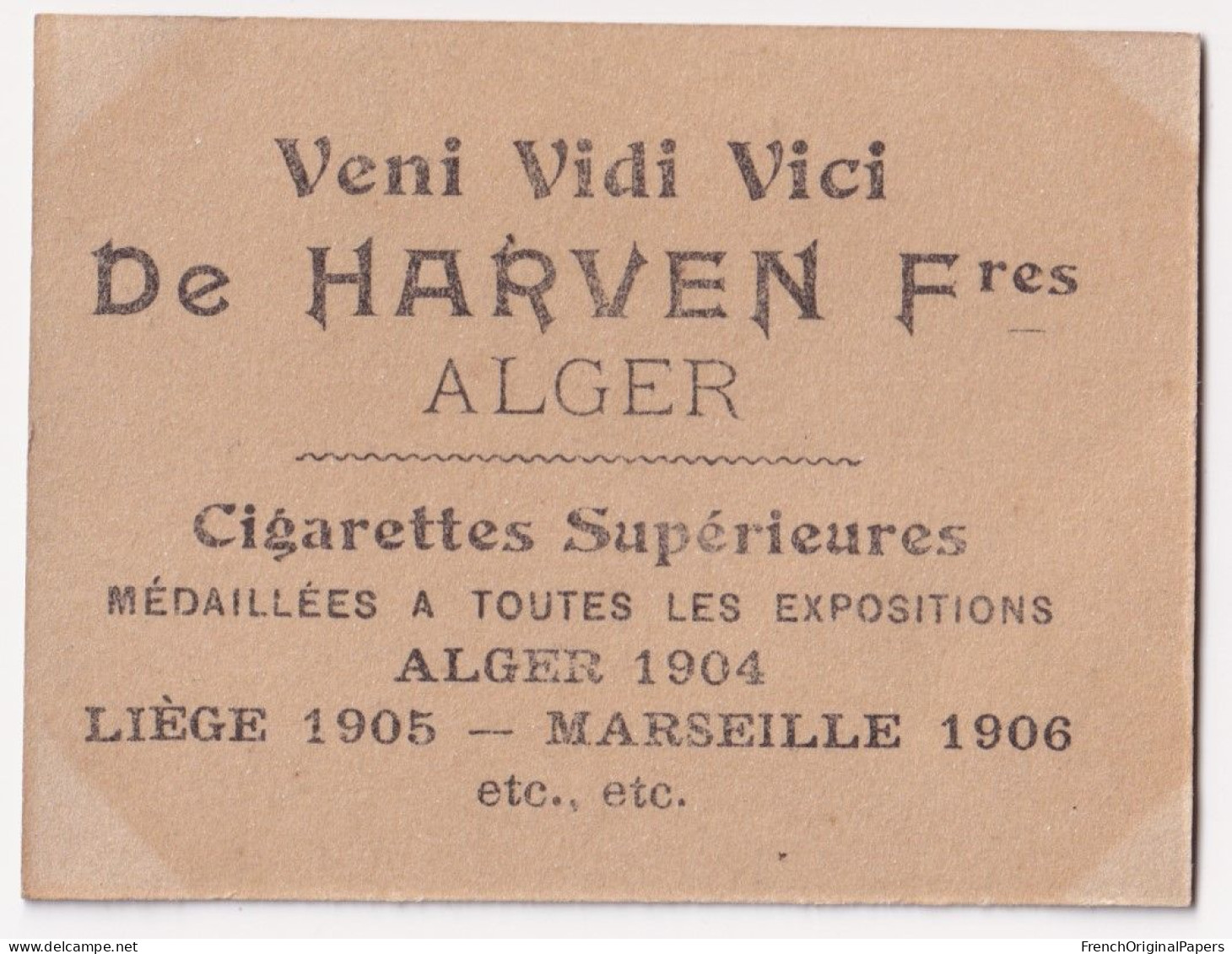 Mireille - Cigarettes De Harven 1910 Photo Femme Sexy Lady Pin-up Woman Nue Nude Nu Seins Nus Vintage Alger A62-9 - Other Brands