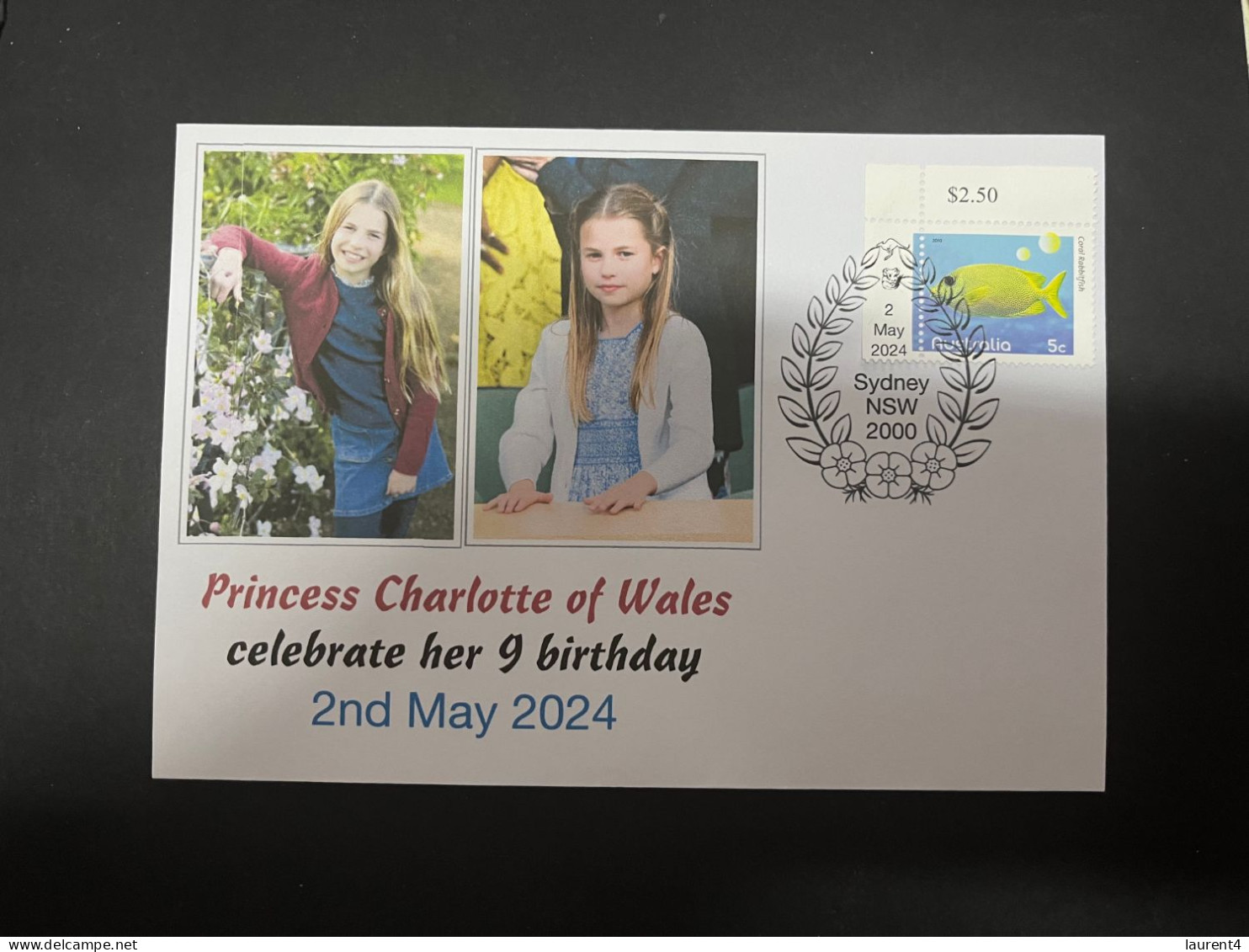 4-5-2024 (4 Z 7) Princess Charlotte Of Wales Celebrate Her 9th Birthday (2nd May 2024) With OZ Stamp - Königshäuser, Adel