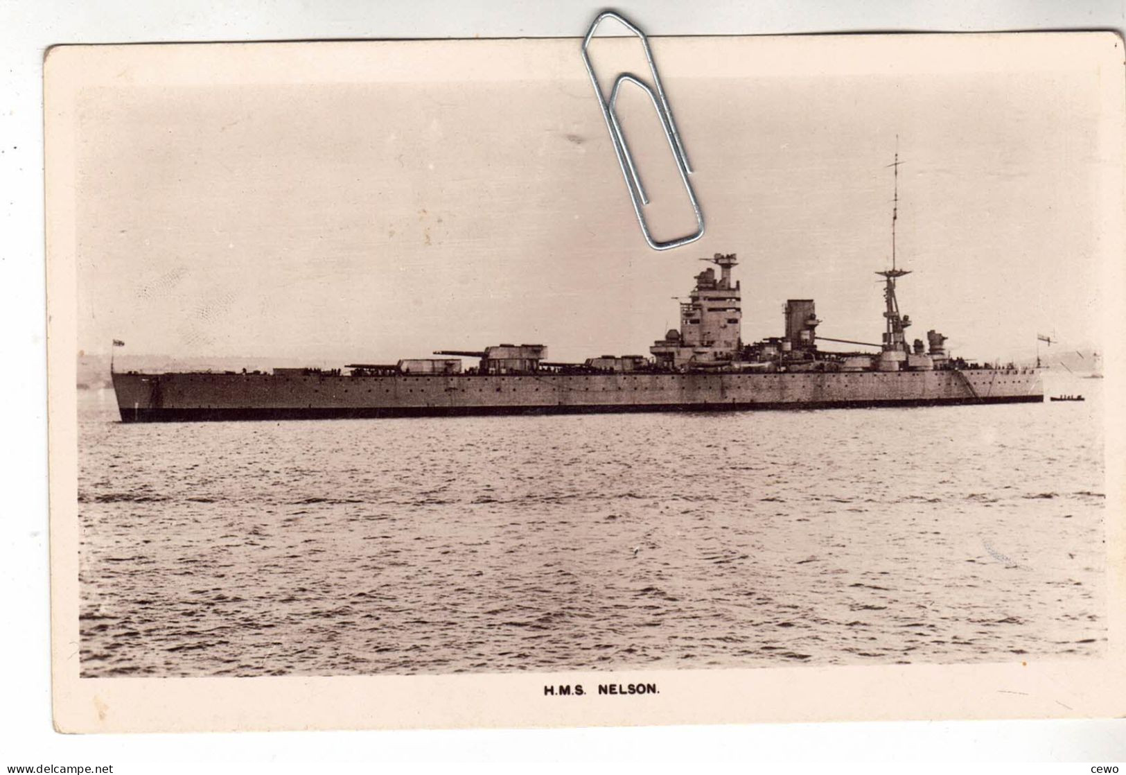 CPA MARINE NAVIRE DE GUERRE CUIRASSE ANGLAIS HMS H.M.S. RODNEY - Guerra