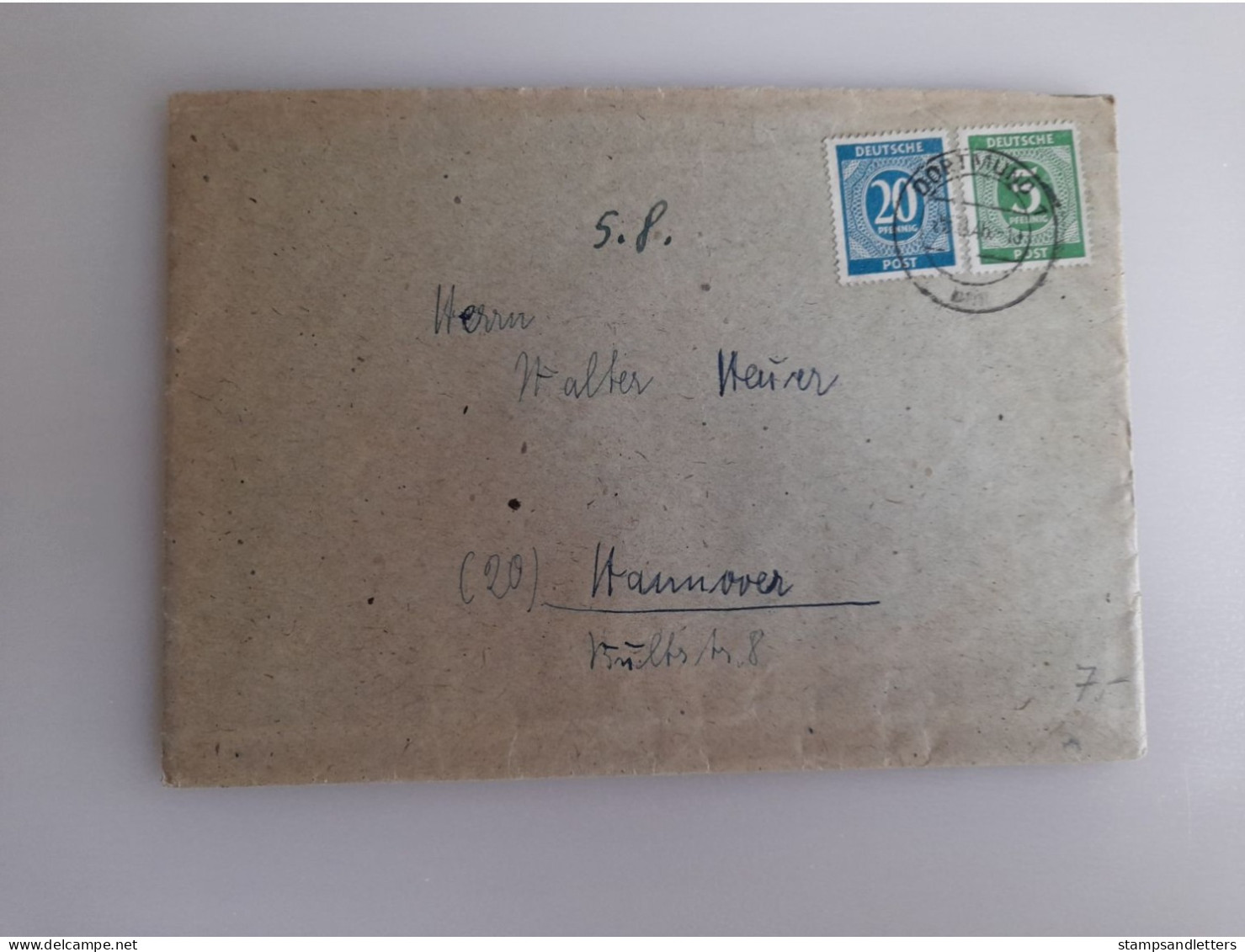 1946. Dortmund To Hannover - Covers & Documents