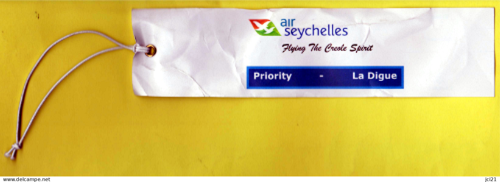 Étiquette Bagage-valise " Air Seychelles " Ile De LA DIGUE_D307 - Étiquettes à Bagages