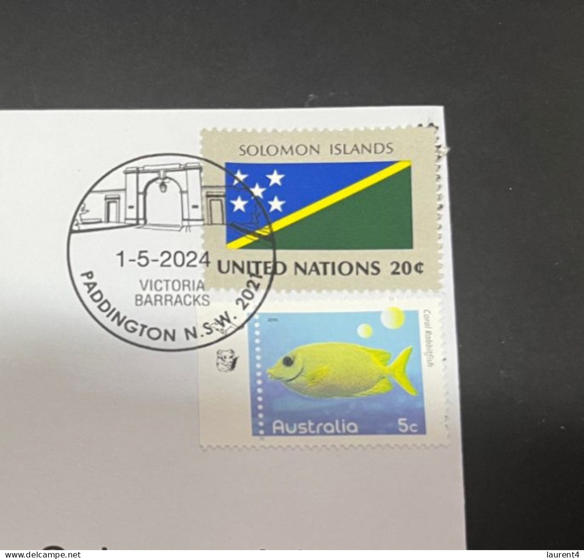 7-5-2024 (4 Z 7) Solomon Islands Elect New Prime Minister - Jeremiah Manele (1st May 2024) Solomn Islands Flag Stamp - Isole Salomone (1978-...)