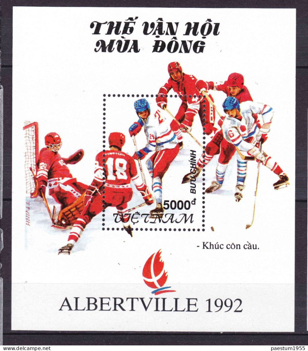 Feuillet Neuf** MNH 1991 Viêt-Nam Vietnam Jeux Olympiques D'hiver ALBERVILLE 1992 Mi:VN BL90 Yt:VN BF67 - Hiver 1992: Albertville