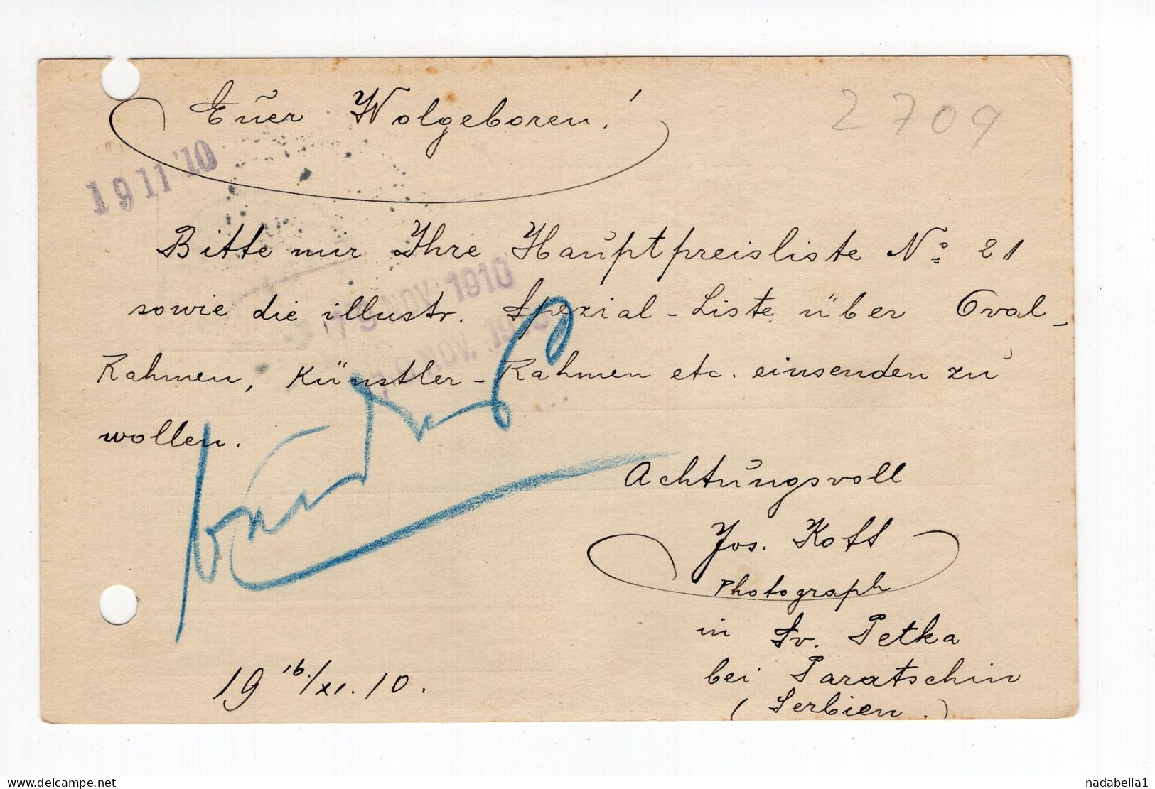 1910. SERBIA,SV. PETKA,10 PARA STATIONERY CARD,USED TO BERLIN,GERMANY - Serbien