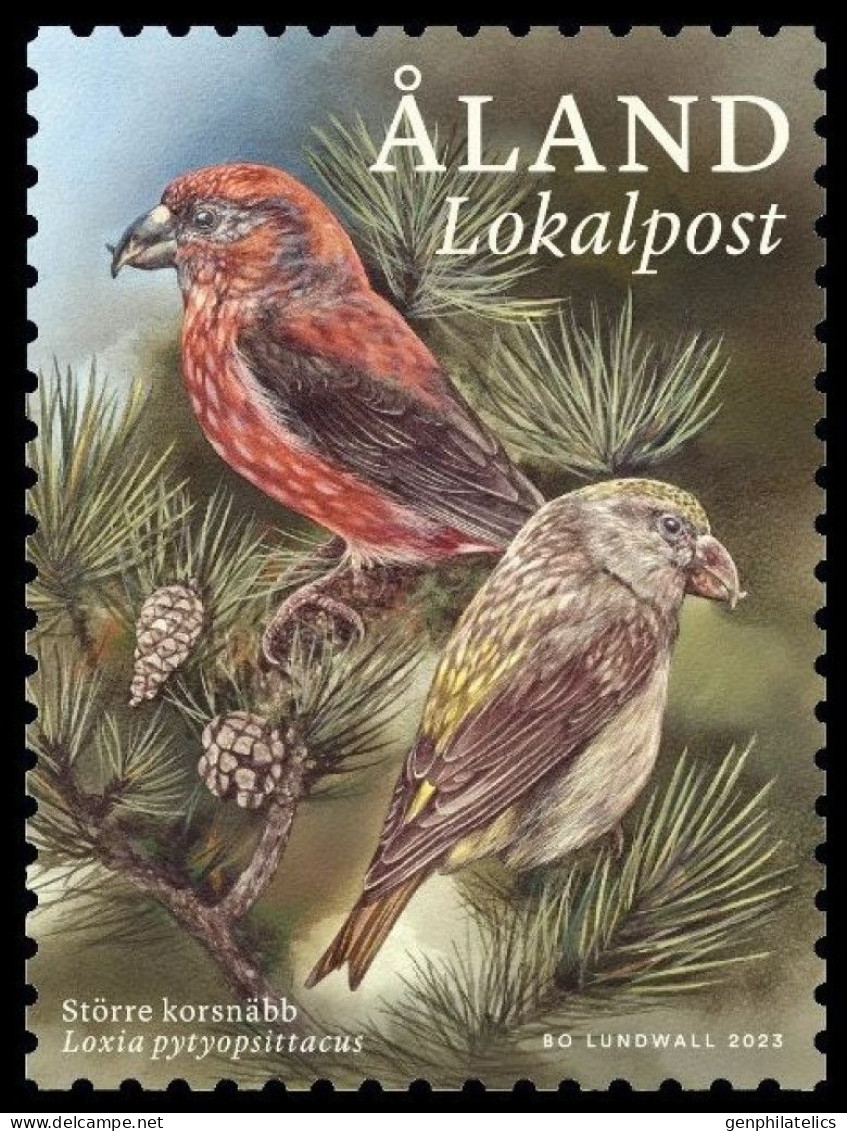 ALAND 2023 FAUNA Animals. Birds. Parrot Crossbill - Fine Stamp MNH - Aland