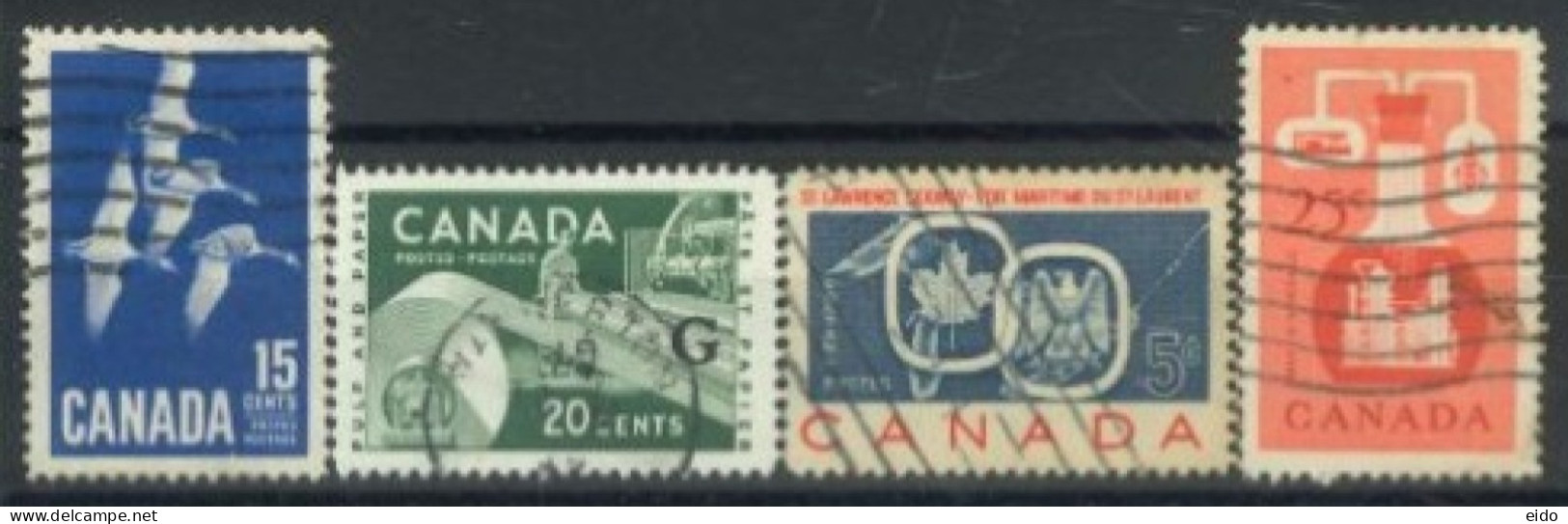 CANADA - 1953/63,  STAMPS SET OF 4, USED. - Oblitérés