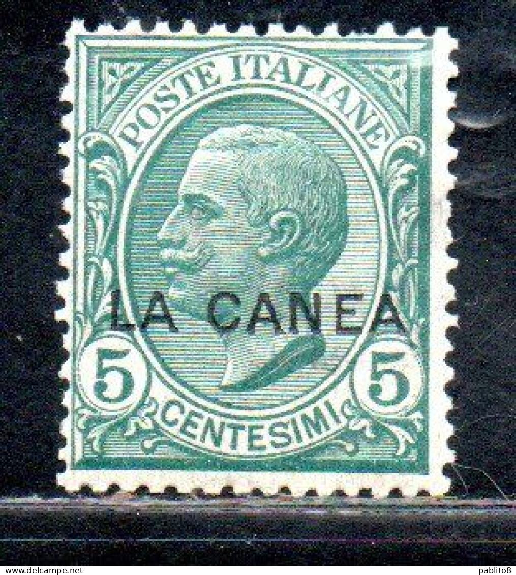 LA CANEA 1907 - 1912 SOPRASTAMPATO D'ITALIA ITALY OVERPRINTED CENT. 5c MNH - La Canea