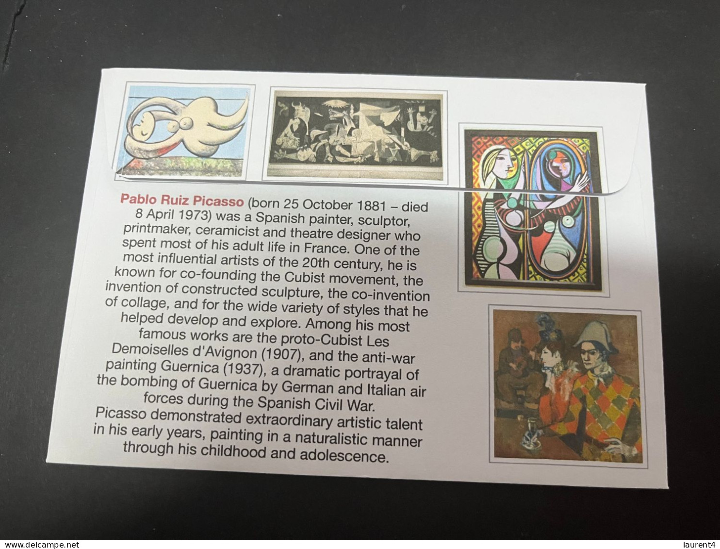 5-4-2024 (4 Z 7) 50th Anniversary Of The Death Of Pablo Picasso (born 25-10-1881 / Died 8th April 1973 - 2 Covers - Autres & Non Classés