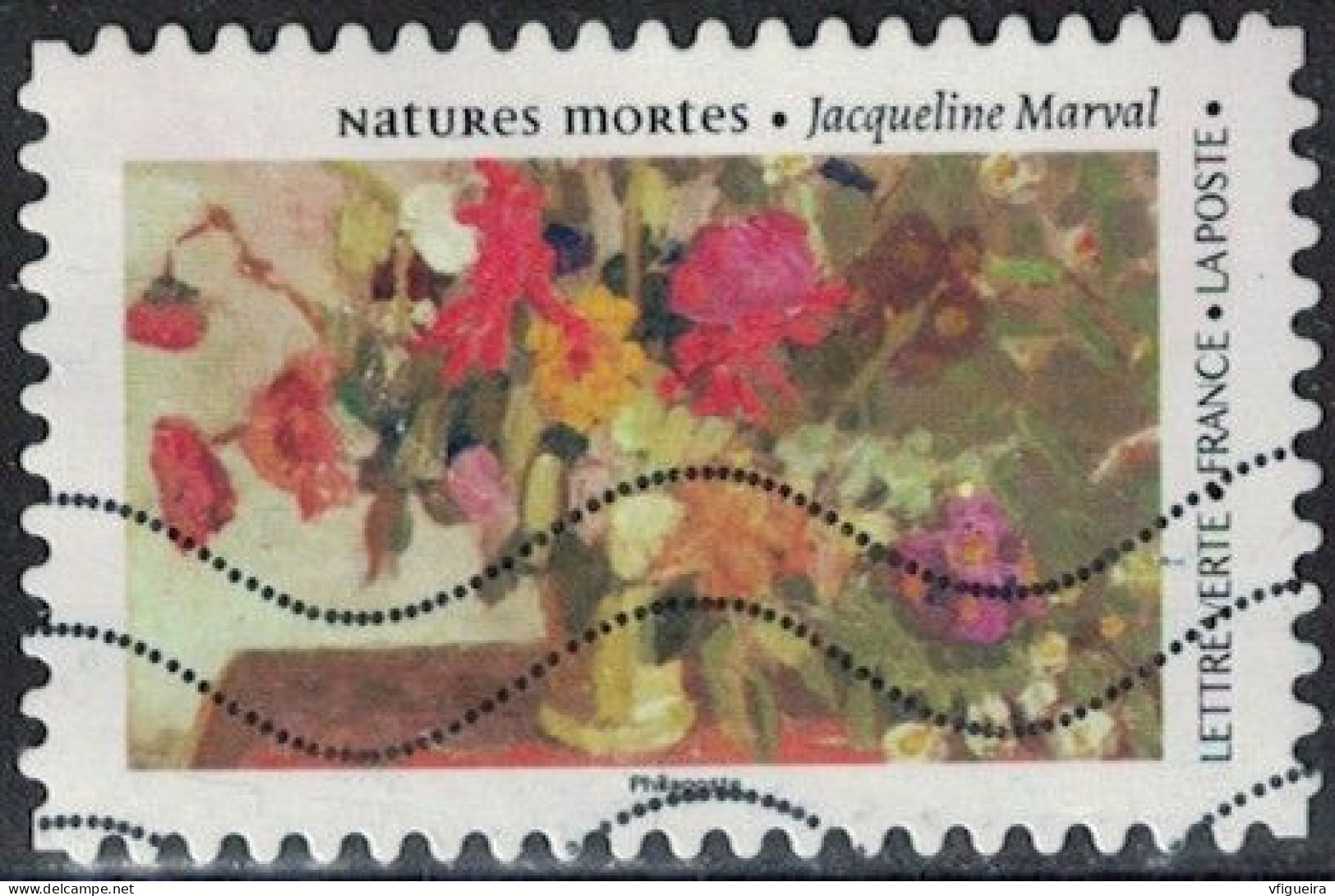 France 2023 Oblitéré Used Natures Mortes Jacqueline Marval Un Bouquet De Fleurs Y&T FR 2335 - Gebraucht