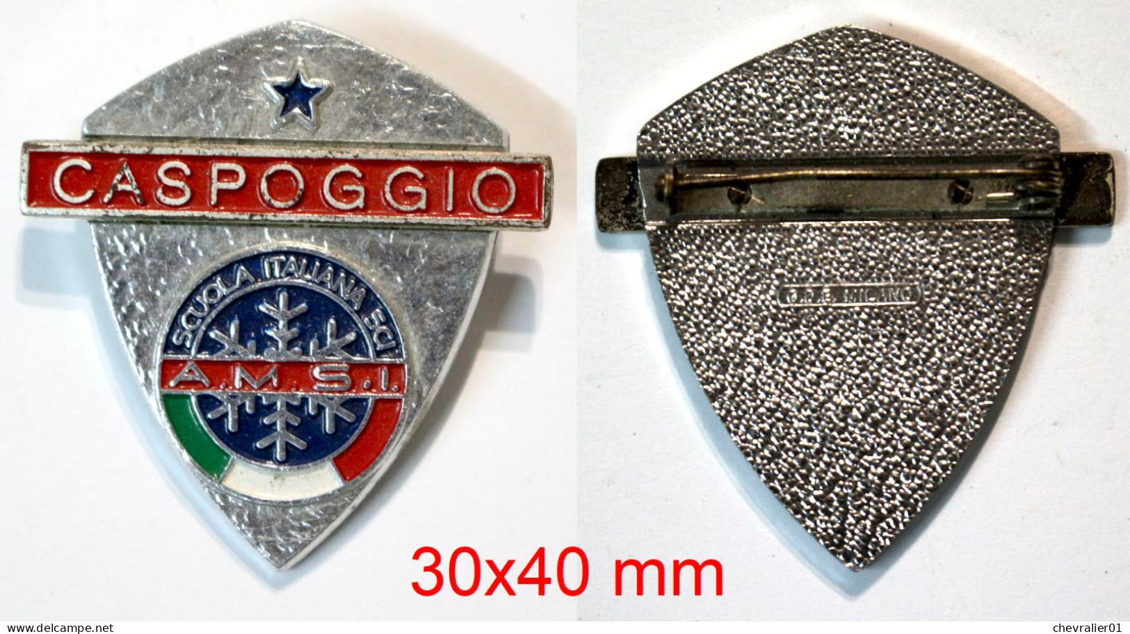 Médaille Sportive_10_insigne école Italienne De Ski_Caspoggio_scuola Italiana Sci A.M.S.I._21-02 - Sonstige & Ohne Zuordnung