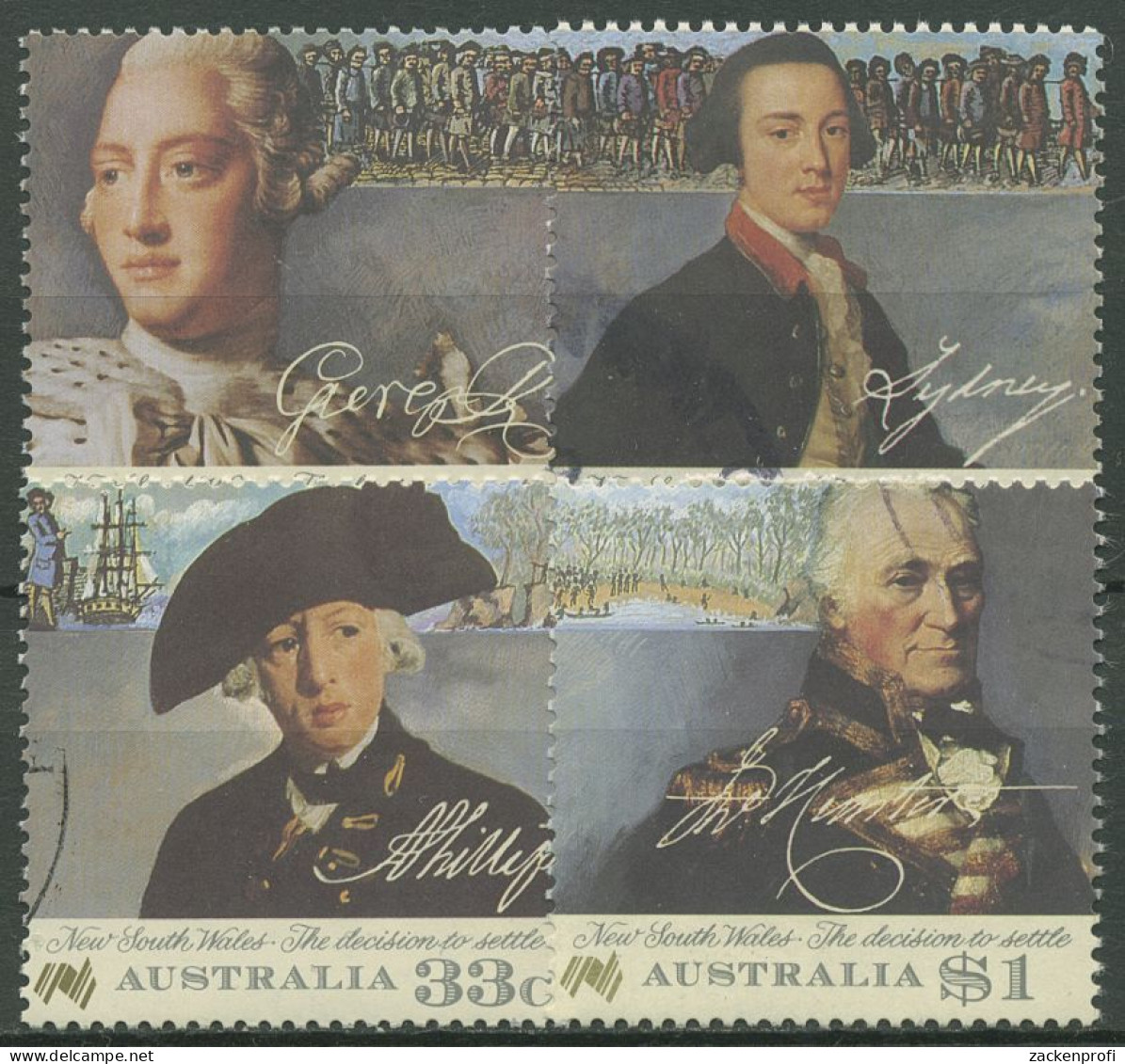 Australien 1986 200 Jahre Kolonisation Besiedlung Neusüdwales 984/87 Gestempelt - Used Stamps