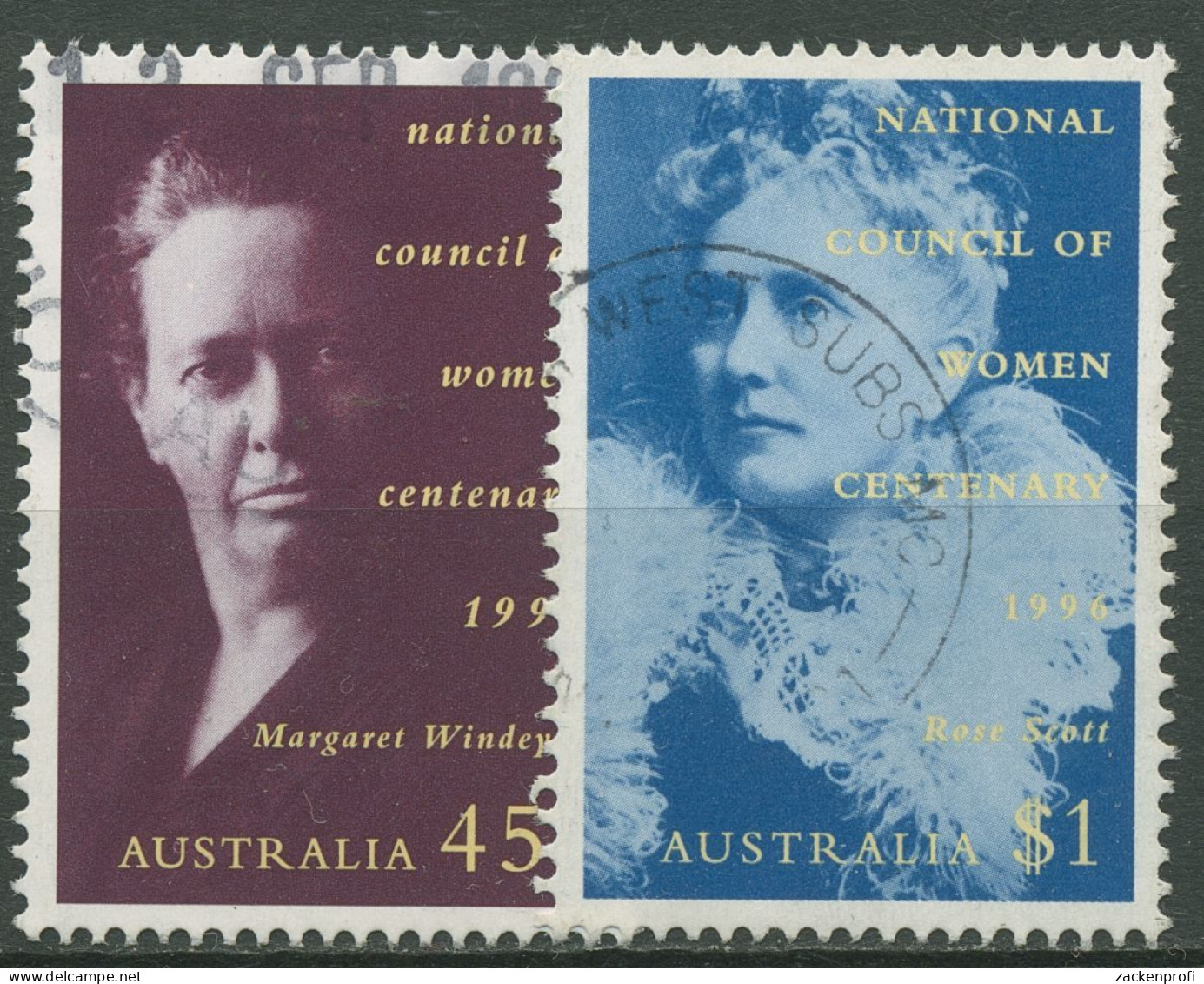Australien 1996 100 Jahre Nationaler Frauenrat 1591/92 Gestempelt - Used Stamps