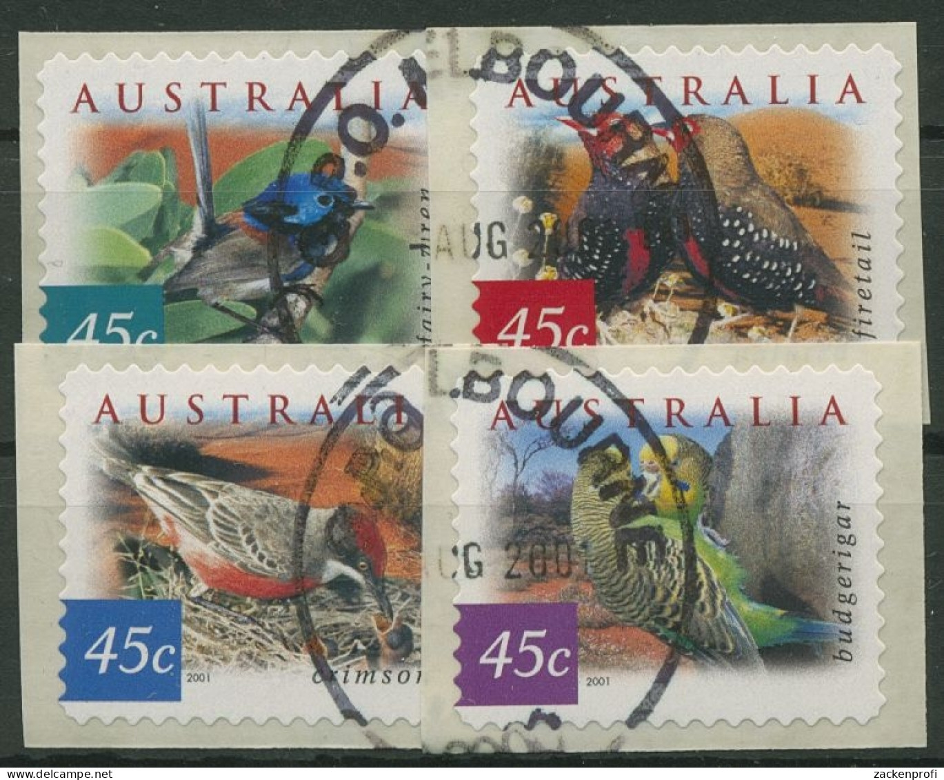 Australien 2001 Vögel Aus Wüstengebieten 2070/73 BA Gestempelt - Usados