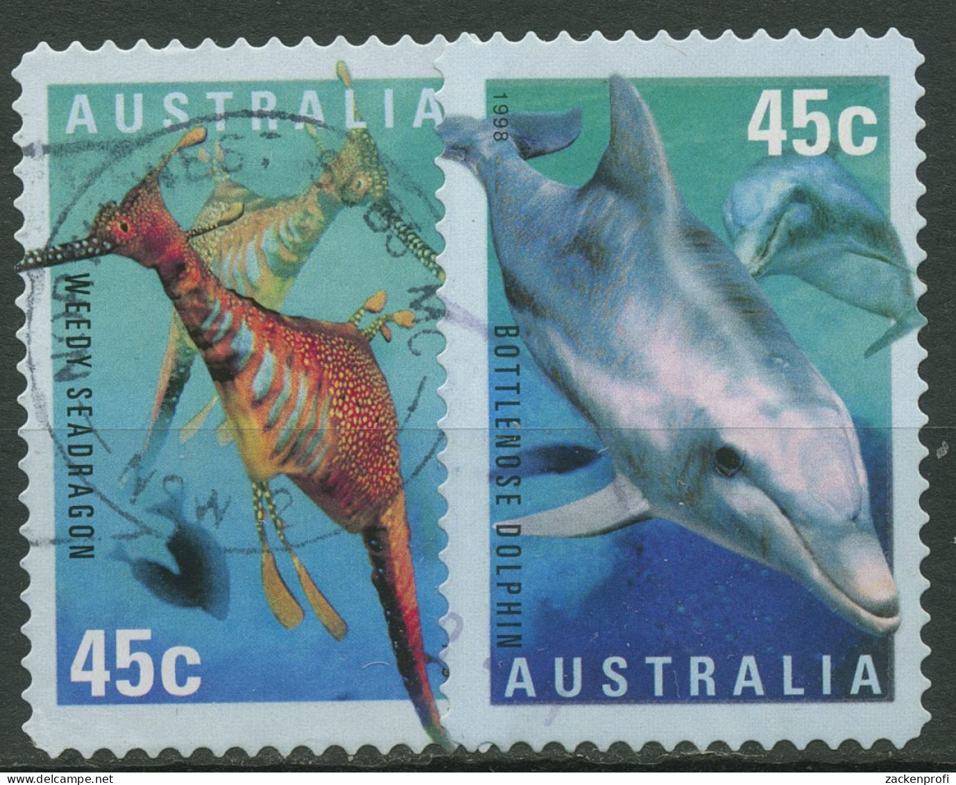 Australien 1998 Meerestiere Delphin Fetzenfisch 1777/78 Gestempelt - Oblitérés