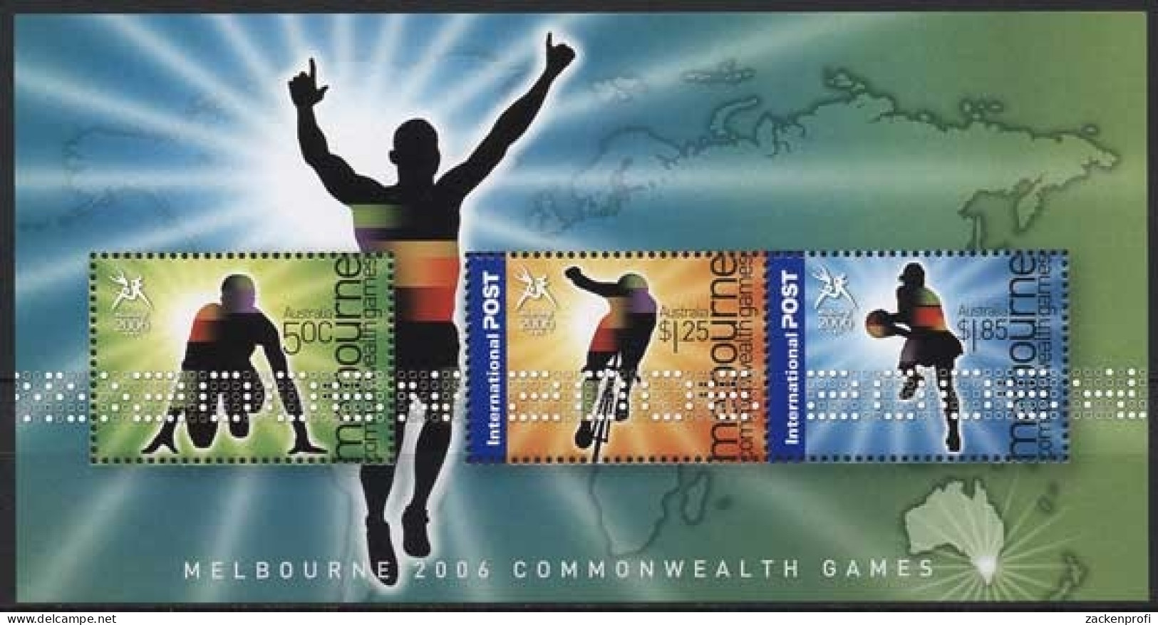 Australien 2006 Commonwealth-Spiele Melbourne Block 59 Postfrisch (C24228) - Blocks & Kleinbögen