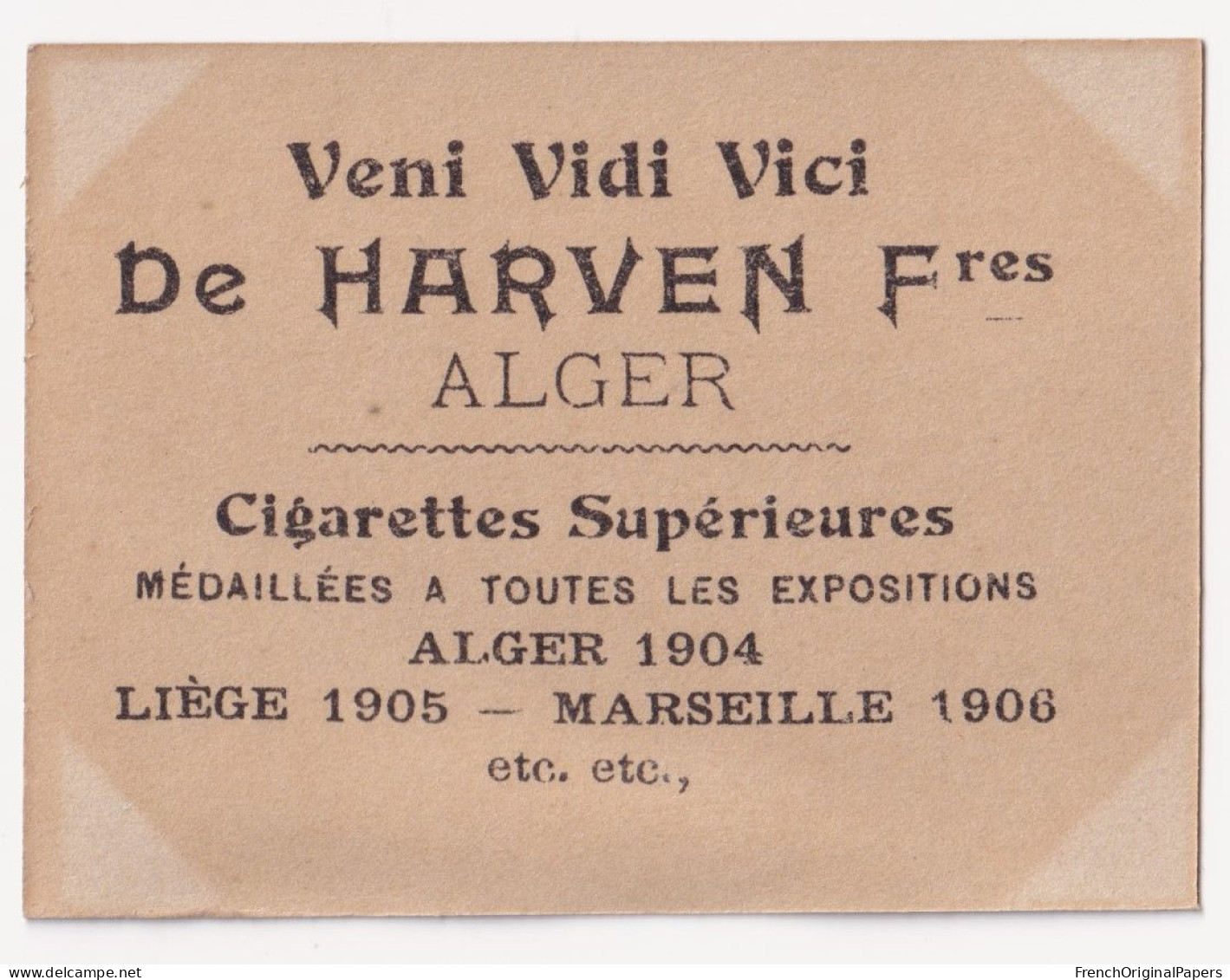 Duhamel -Cigarettes De Harven 1910 Photo Femme Sexy Lady Pin-up Woman Nue Nude Nu Seins Nus Vintage Alger Artiste A62-11 - Other Brands