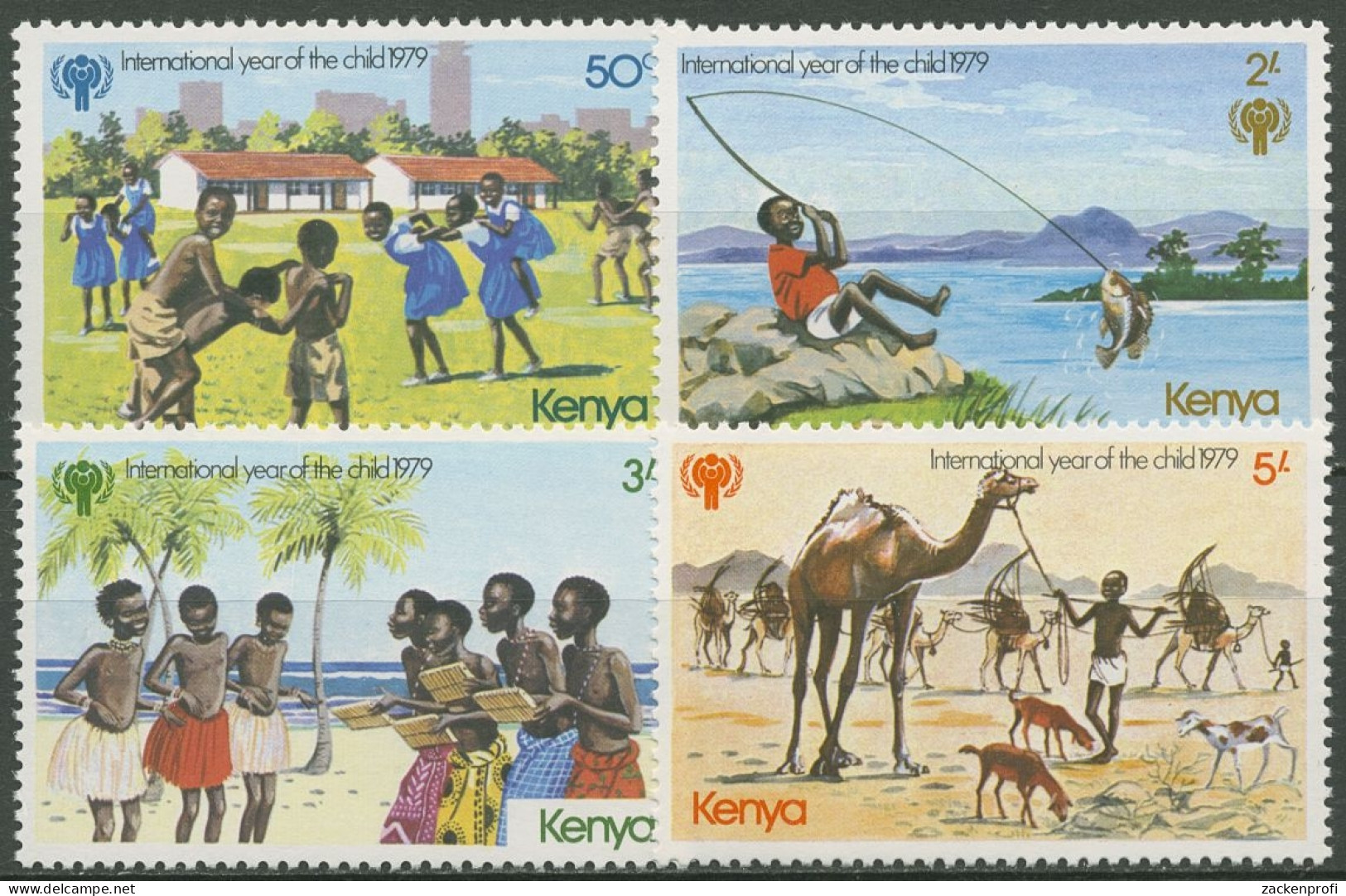 Kenia 1979 Jahr Des Kindes Fischfang Viehhaltung 135/38 Postfrisch - Kenia (1963-...)