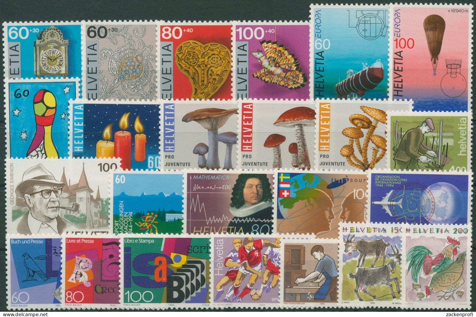 Schweiz Jahrgang 1994 Komplett Postfrisch (G96421) - Ungebraucht