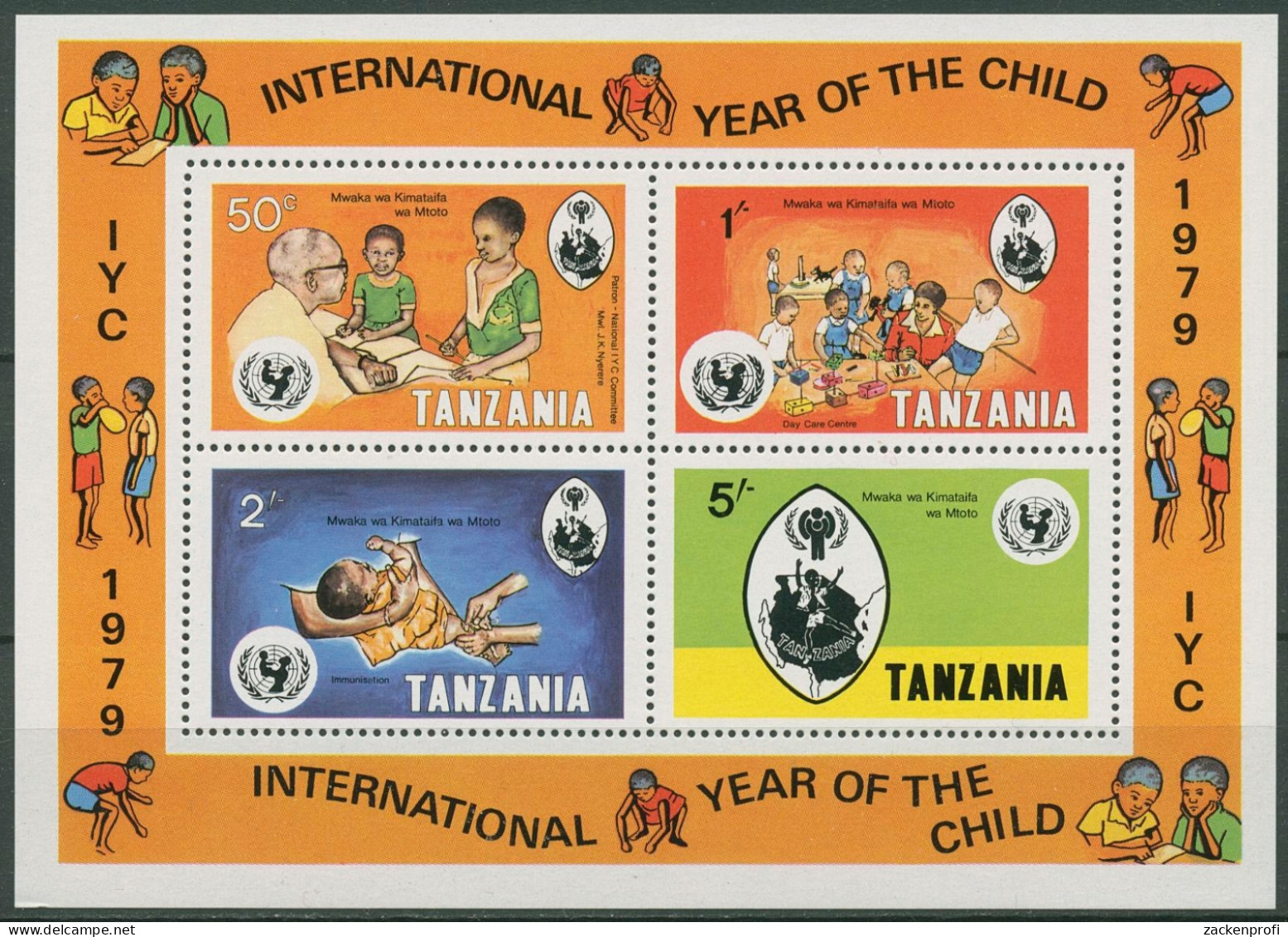 Tansania 1979 Internationales Jahr Des Kindes Block 18 Postfrisch (C28796) - Tanzania (1964-...)