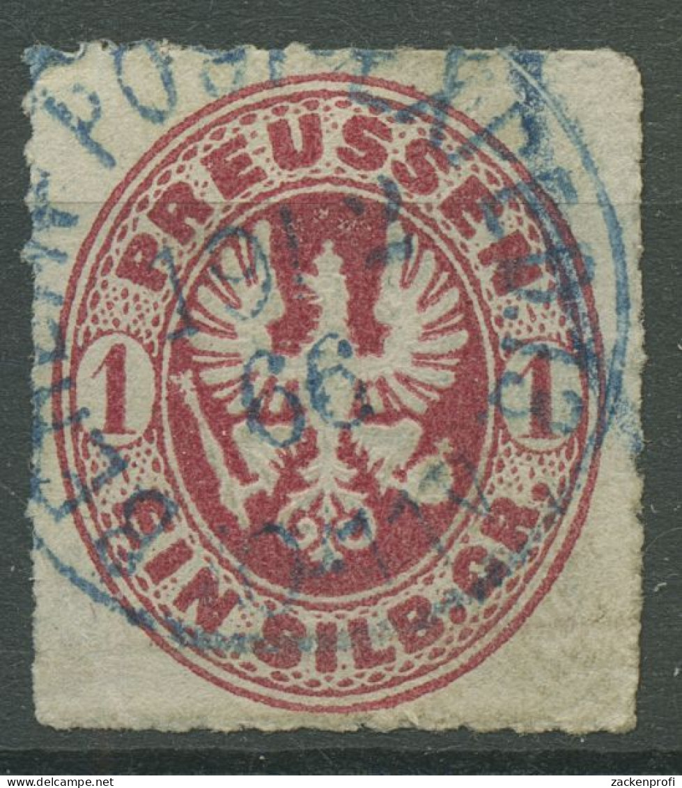 Preußen 1861 Wappenadler 16 A Gestempelt K1 BERLIN POST-EXPED. 13 - Usados