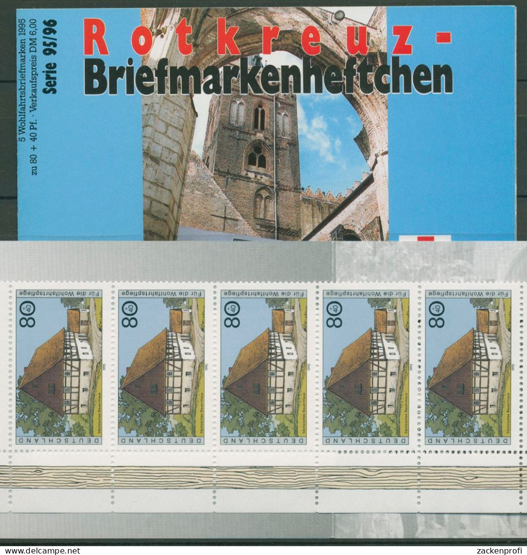 Bund Rotes Kreuz 1995 Häuser Markenheftchen MH 20 (1820) Postfrisch (C99897) - Other & Unclassified