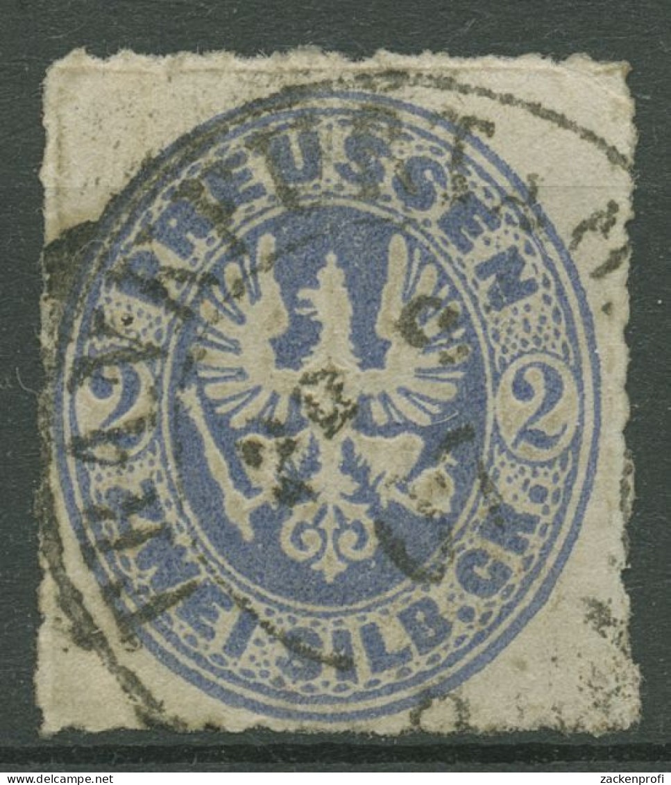 Preußen 1861 Wappenadler 17 A Gestempelt K2 FRANKFURT O. - Usados