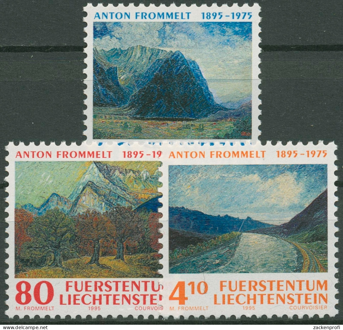 Liechtenstein 1995 Gemälde Maler Anton Frommelt 1108/10 Postfrisch - Unused Stamps