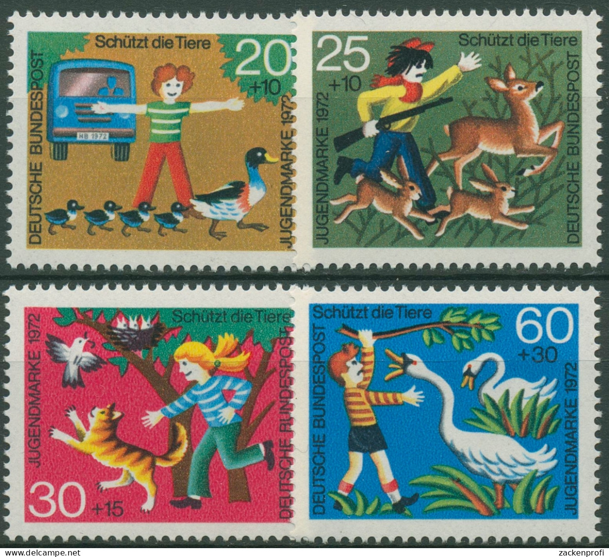 Bund 1972 Jugend: Tierschutz 711/14 Postfrisch - Unused Stamps