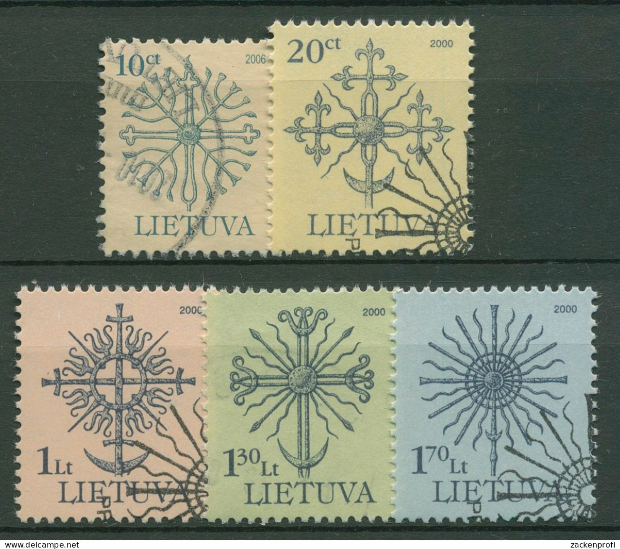 Litauen 2000 Geschmiedete Denkmalspitzen 717/21 A Gestempelt - Lithuania