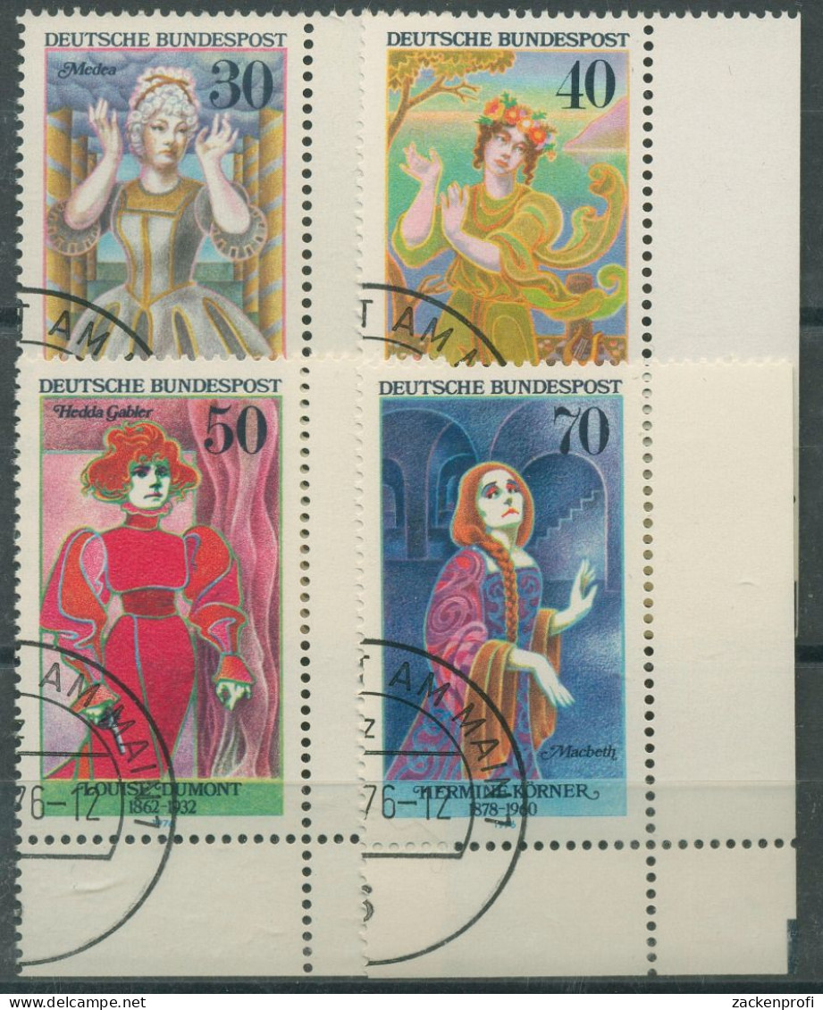 Bund 1976 Bedeutende Deutsche Frauen 908/11 Ecke 4 Unt. Rechts Gestempelt (E962) - Used Stamps