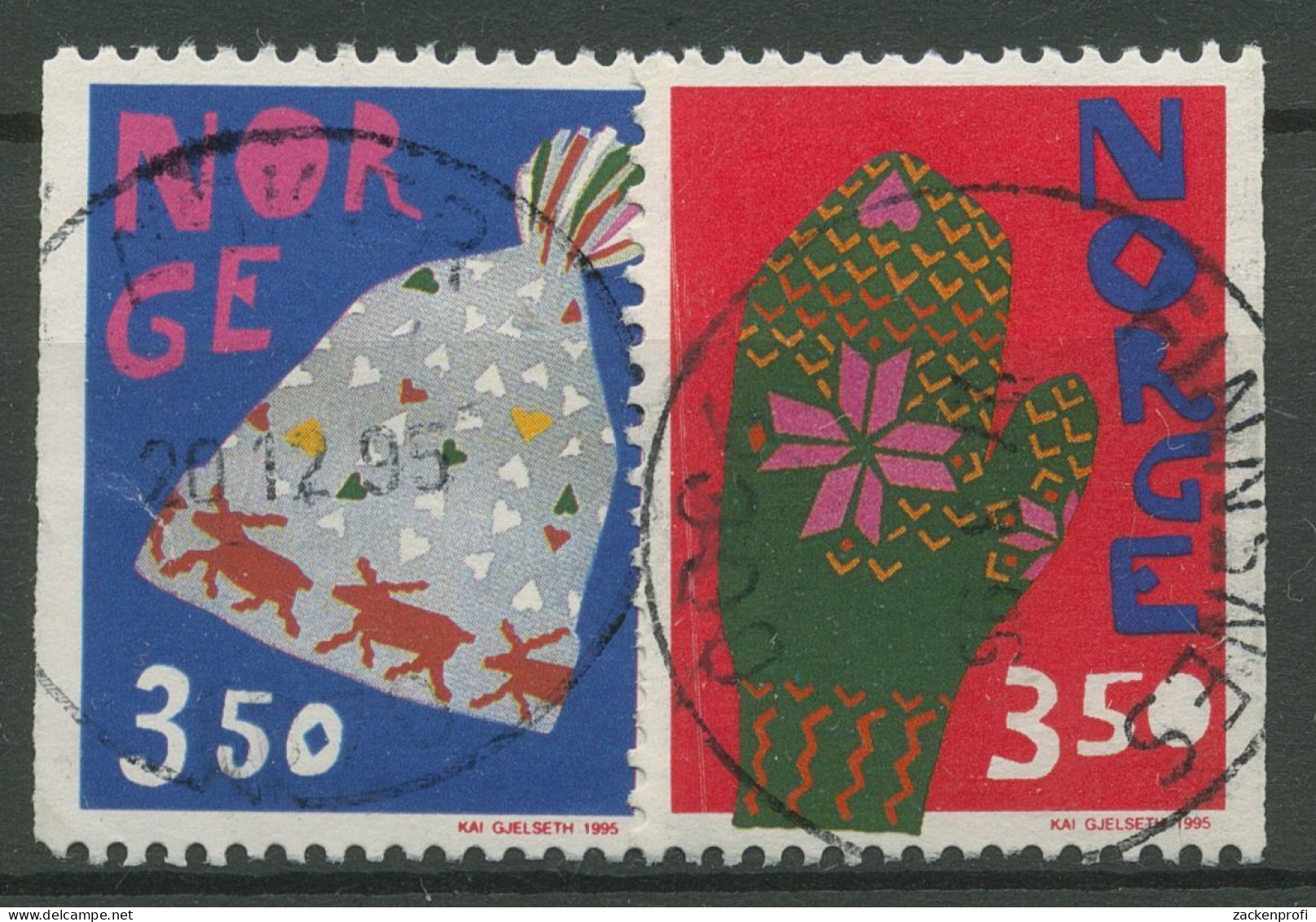 Norwegen 1995 Weihnachten Stricksachen 1200/01 Gestempelt - Used Stamps