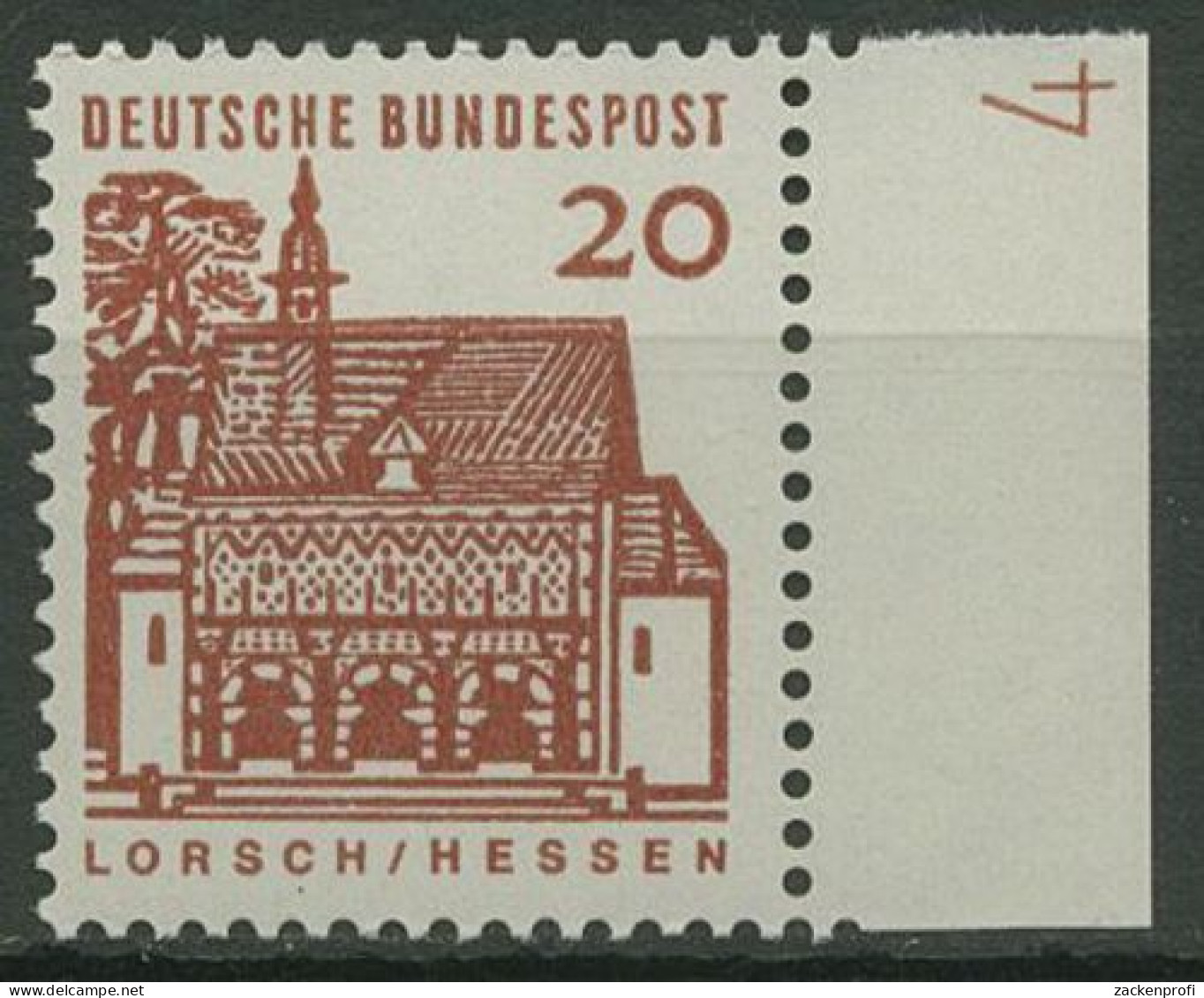 Bund 1964/65 Bauwerke Klein, Mit Druckerzeichen 456 DZ 4 Postfrisch - Ungebraucht