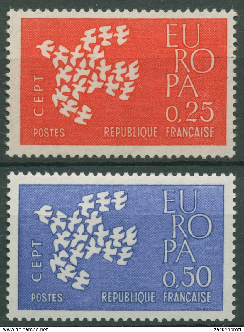 Frankreich 1961 Europa Cept Friedenstaube 1363/64 Postfrisch - Unused Stamps