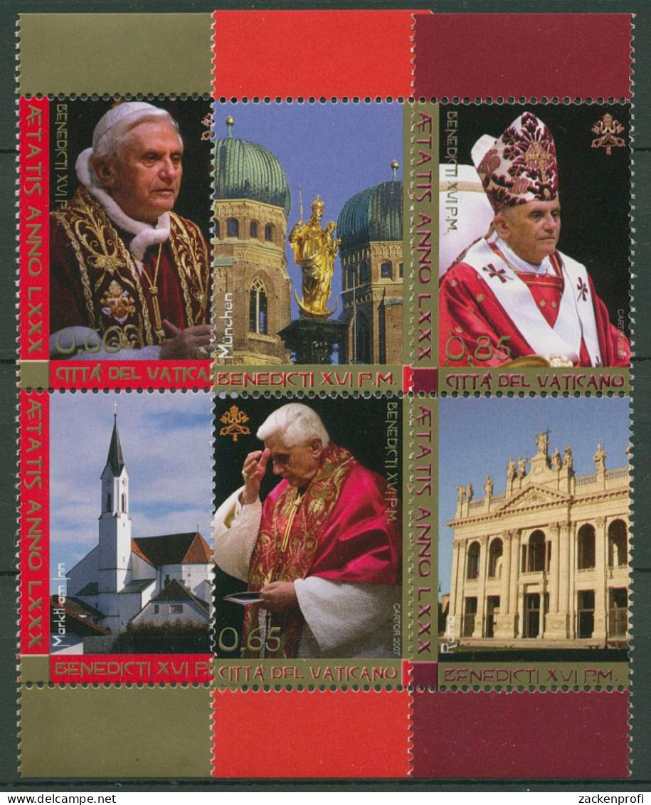 Vatikan 2007 Geburtstag Von Papst Benedikt XVI. 1573/75 Zf Postfrisch - Unused Stamps