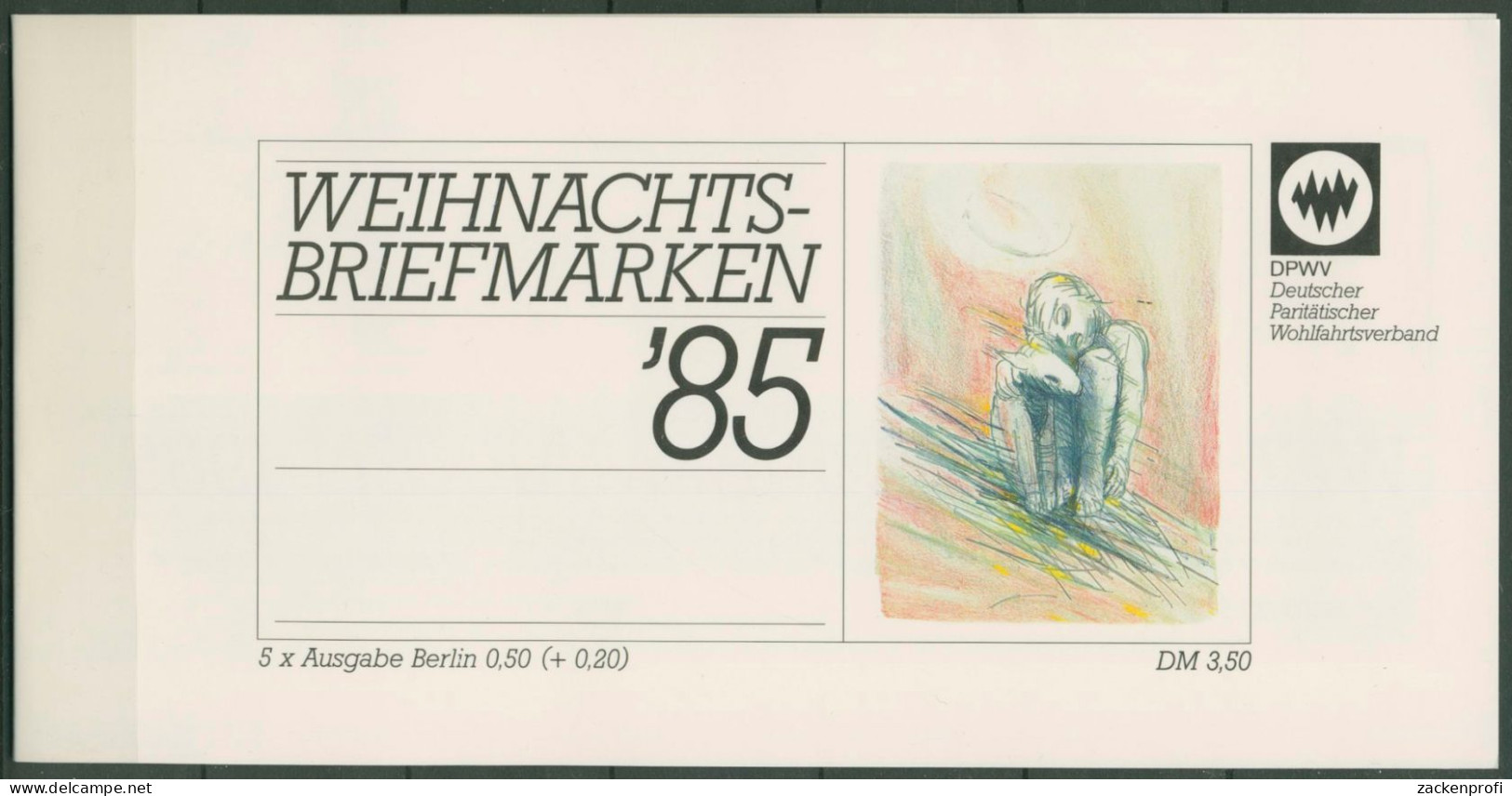 Berlin Der Paritätische DPW 1985 Weihnachten (749) MH W 3 Postfrisch (C60303) - Markenheftchen
