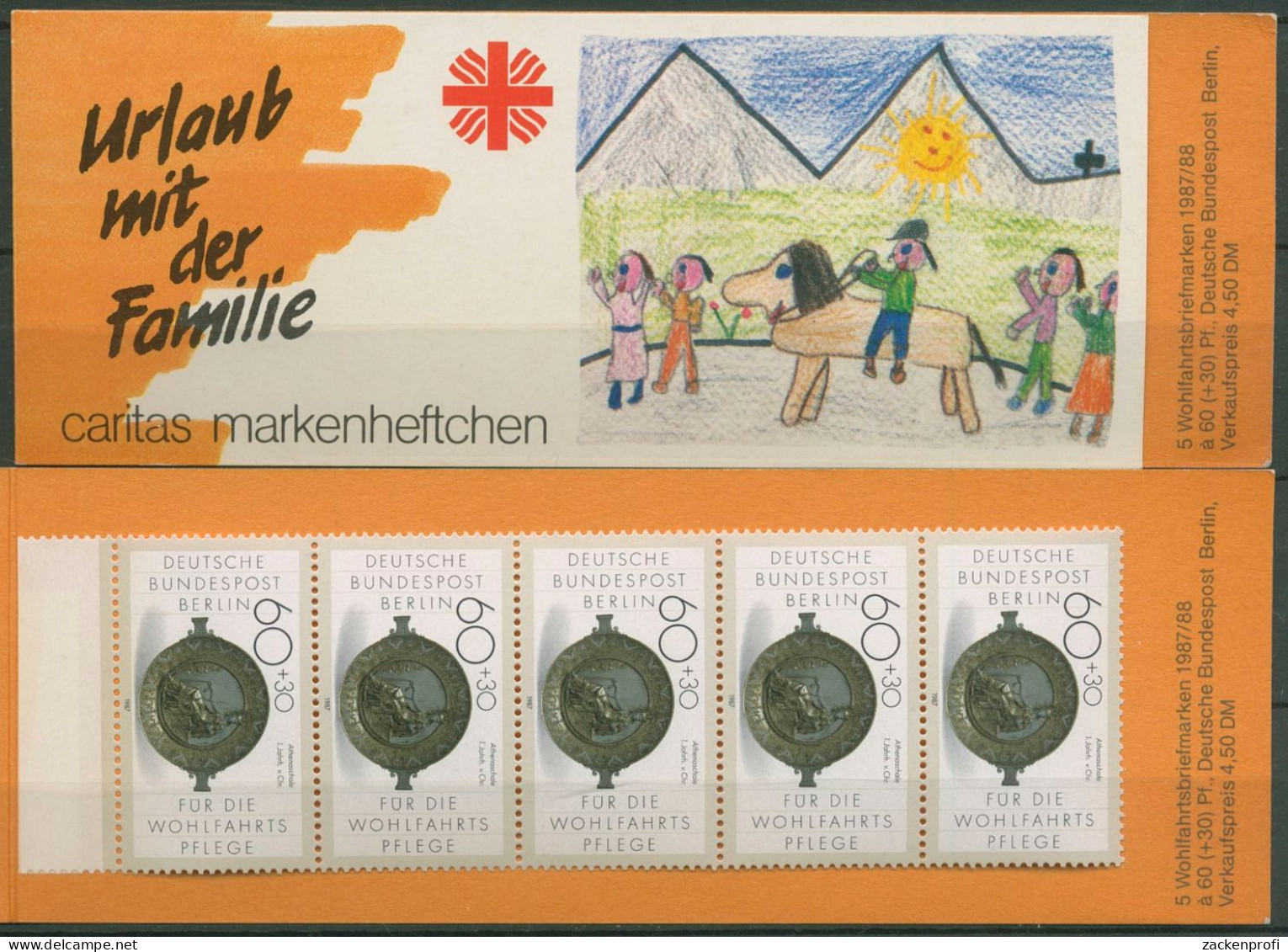 Berlin Caritas 1987 Urlaubsgrüße Markenheftchen 790 MH Postfrisch (C60232) - Postzegelboekjes