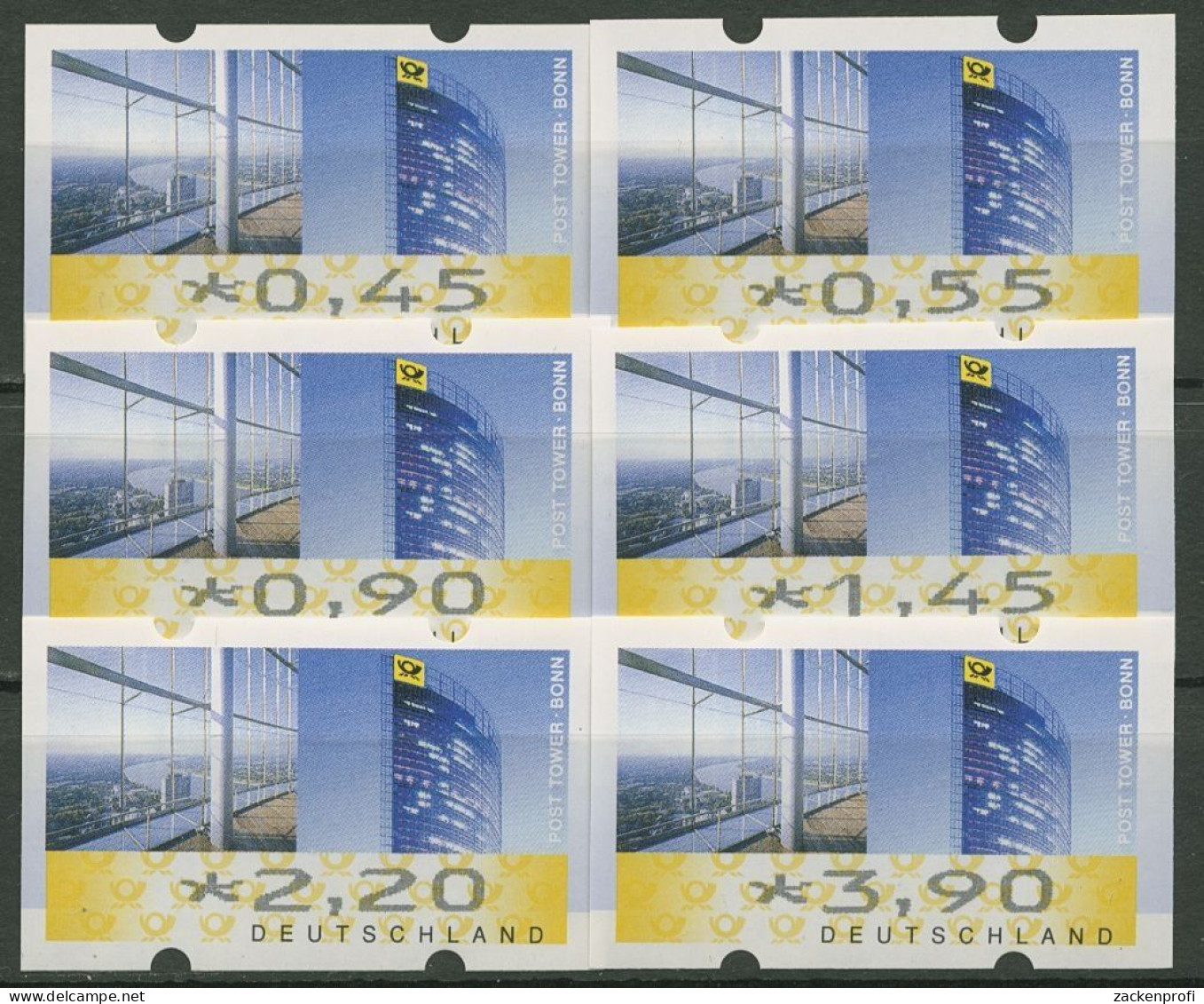 Bund ATM 2008 Automatenmarken Tastensatz 7 TS 1 Postfrisch - Timbres De Distributeurs [ATM]