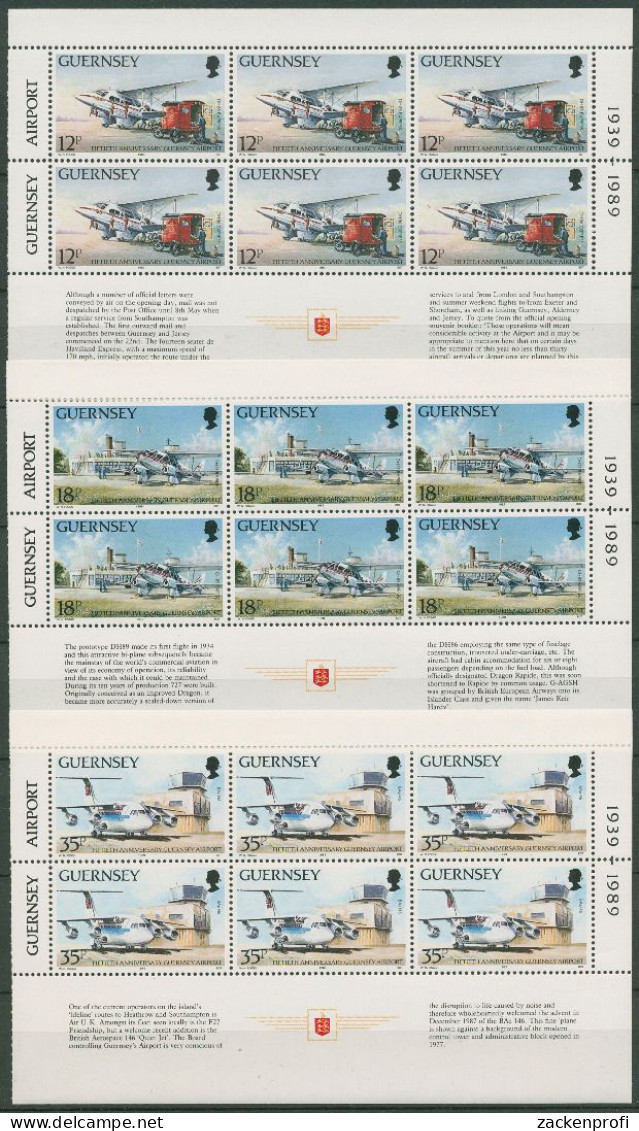 Guernsey 1989 Luftfahrt Heftchenblatt H-Bl. 0-7/0-9 Postfrisch (C93000) - Guernsey