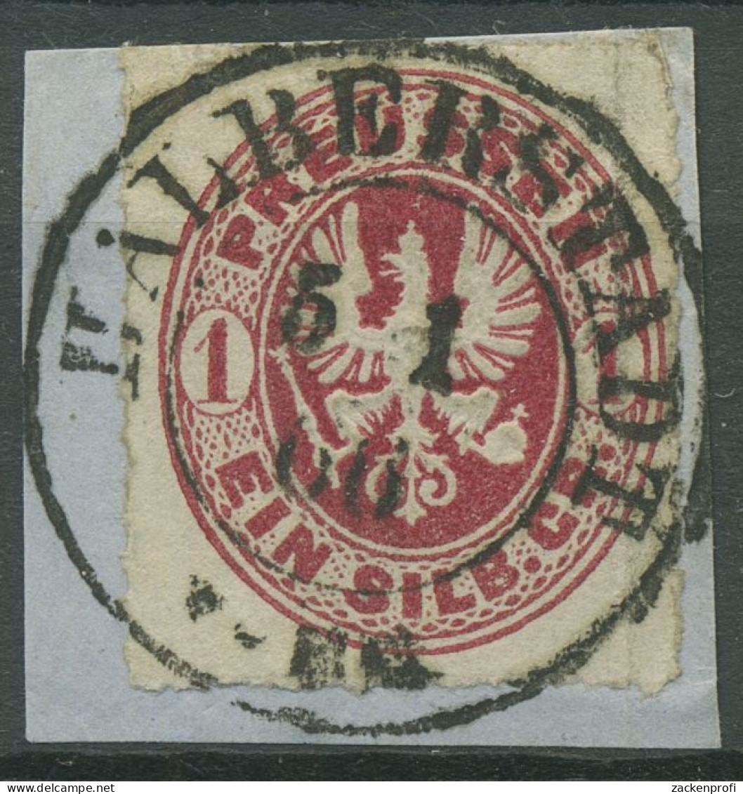 Preußen 1861 Wappenadler 16 A Gestempelt K2 HALBERSTADT, Briefstück - Usati