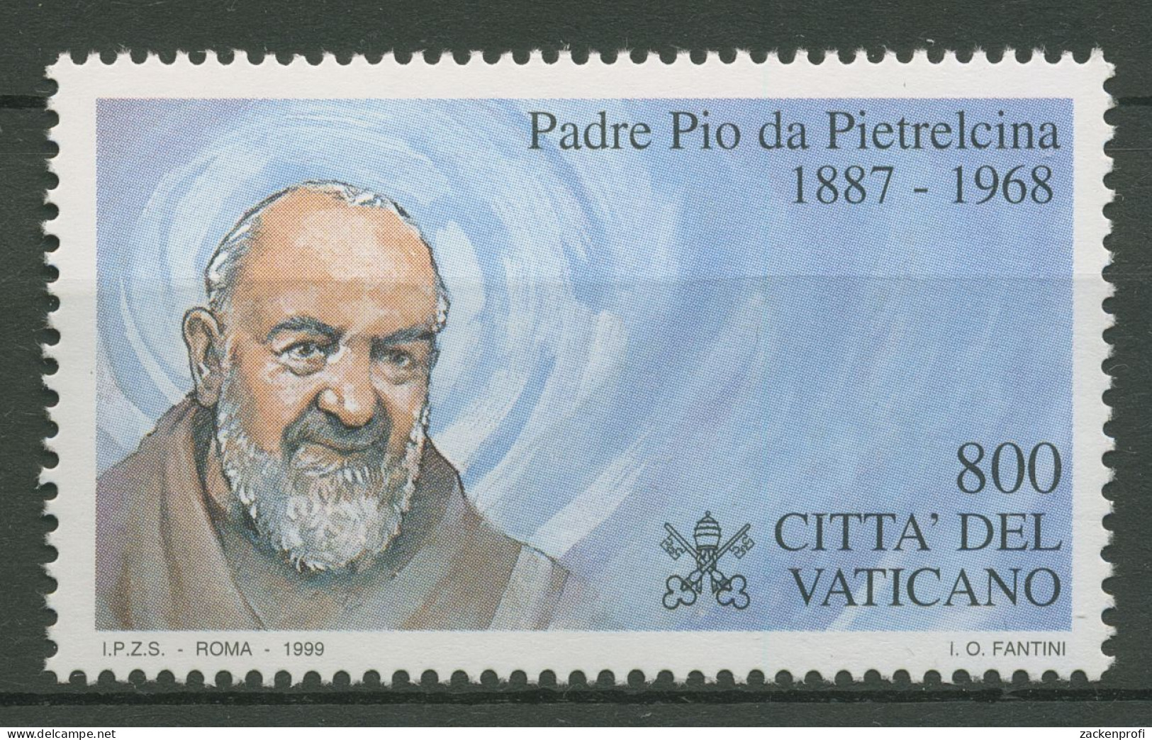 Vatikan 1999 Kapuzinermönch Pater Pio 1279 Postfrisch - Ongebruikt