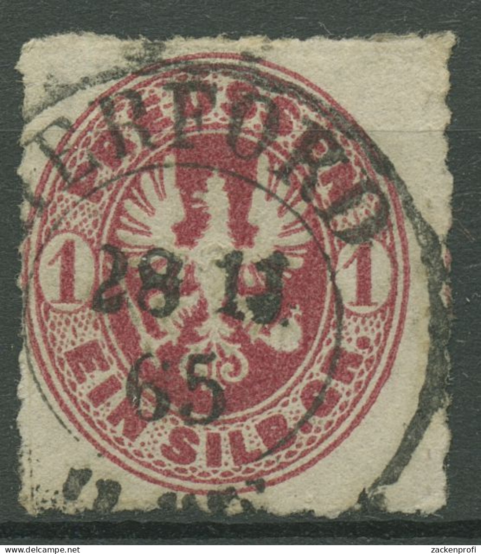 Preußen 1861 Wappenadler 16 A Gestempelt K2 HERFORD - Usati