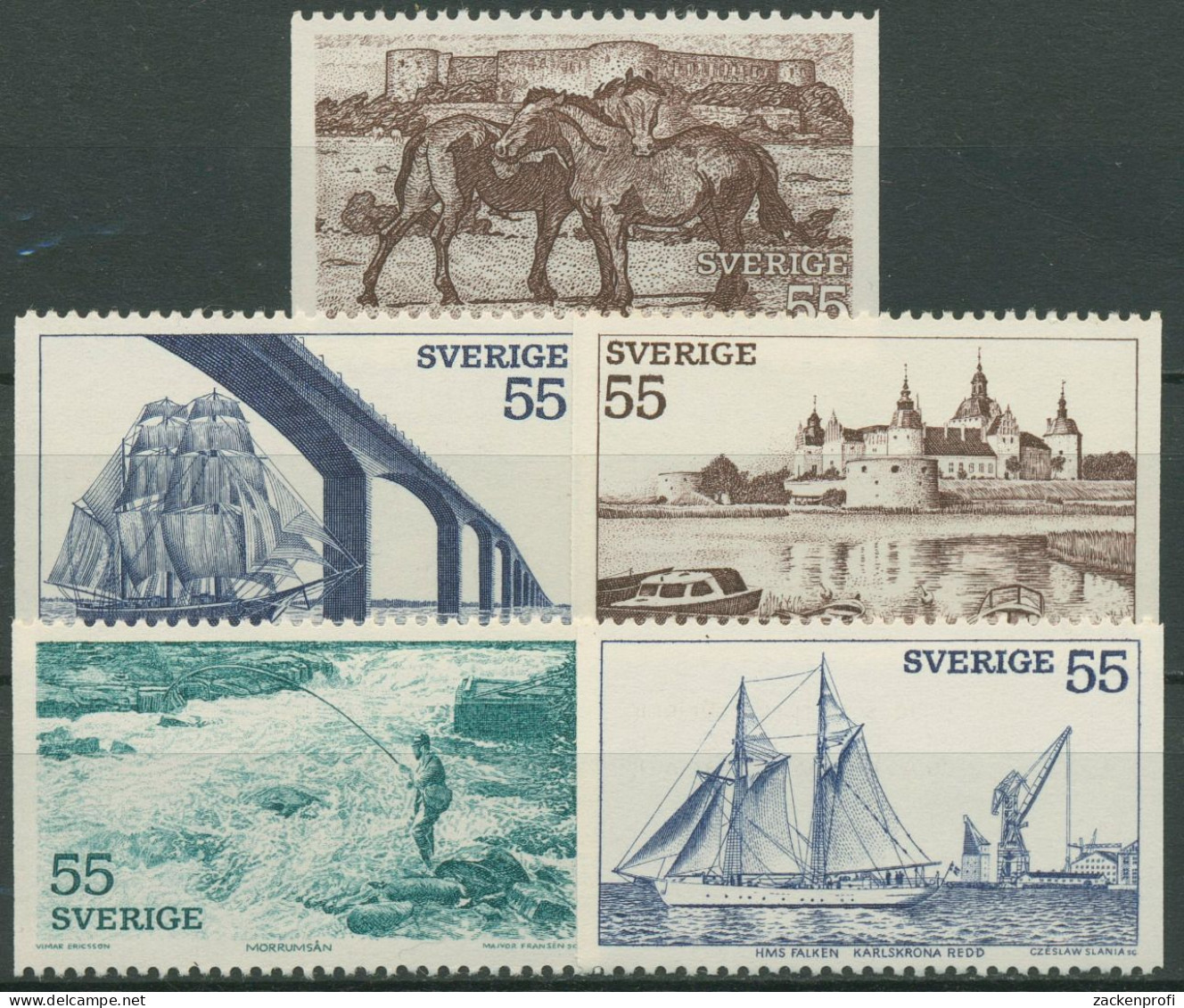 Schweden 1972 Tourismus Sehenswürdigkeiten 752/56 Postfrisch - Ongebruikt