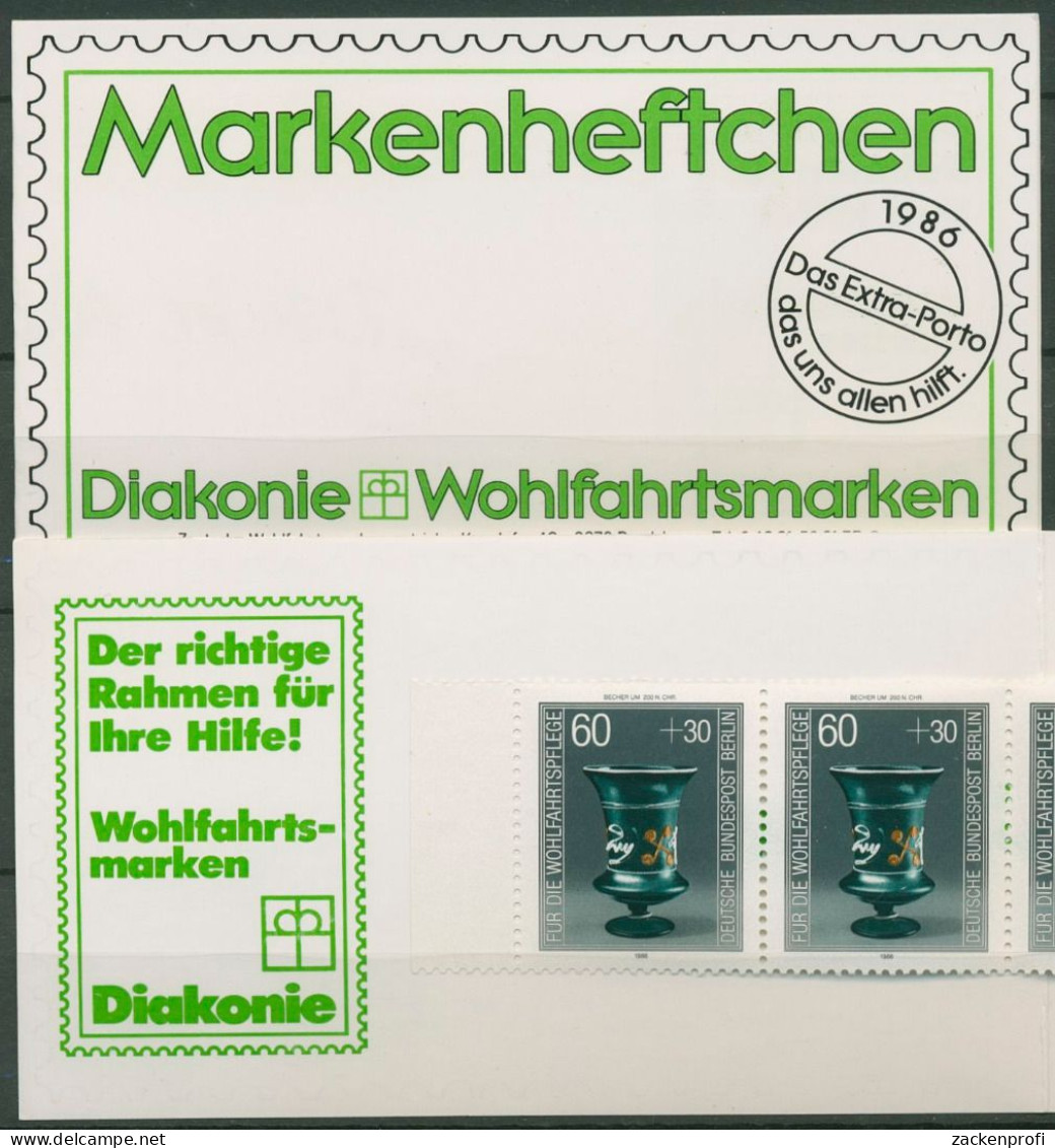 Berlin Diakonie 1986 Gläser Markenheftchen (766) MH 2 Postfrisch (C60264) - Libretti